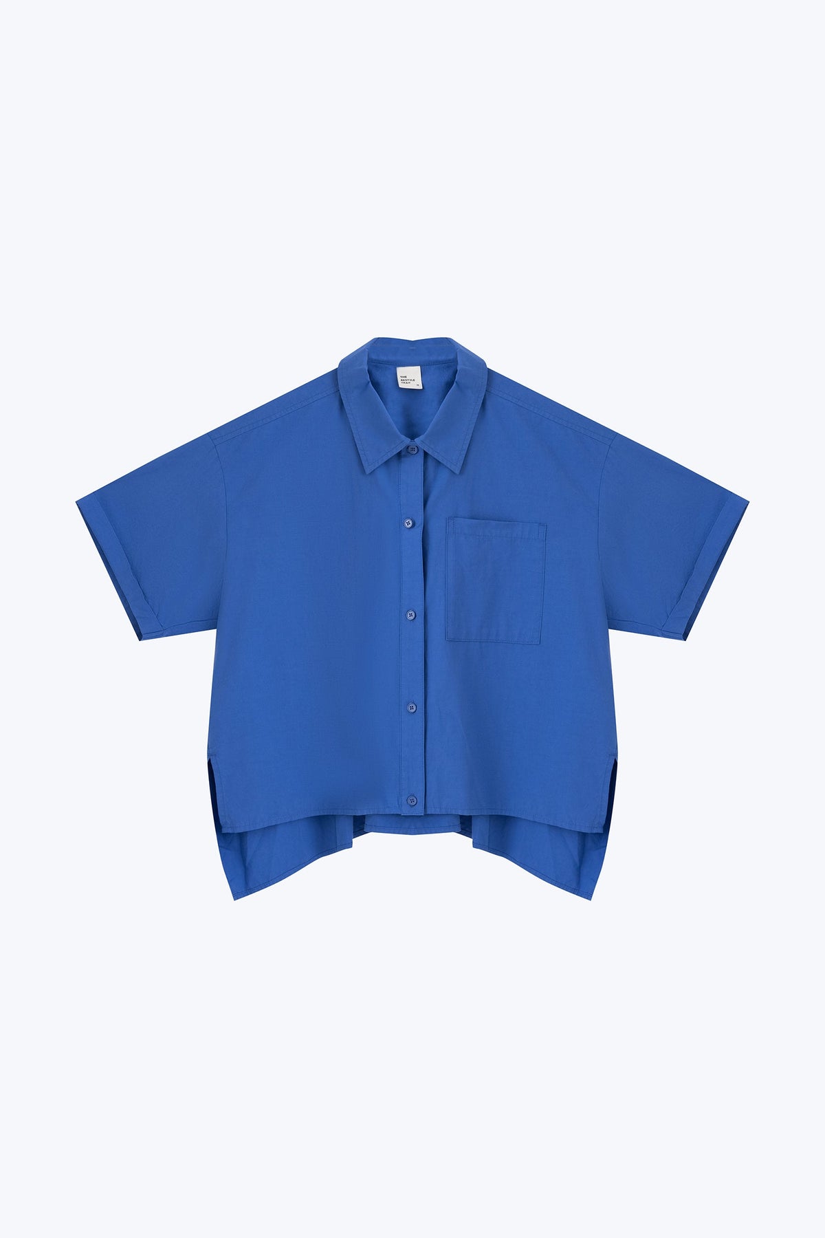 Asymmetric Hem Blouse - Cobalt