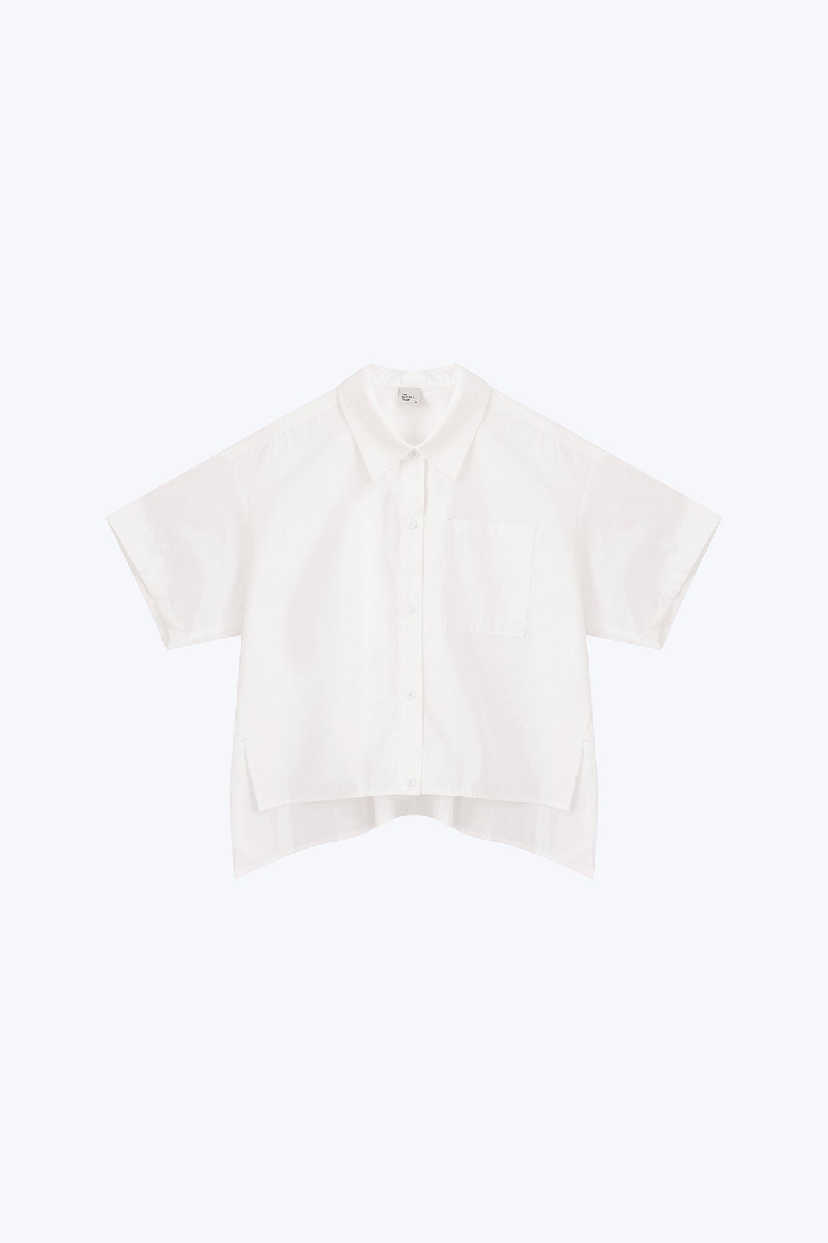 Asymmetric Hem Blouse - White
