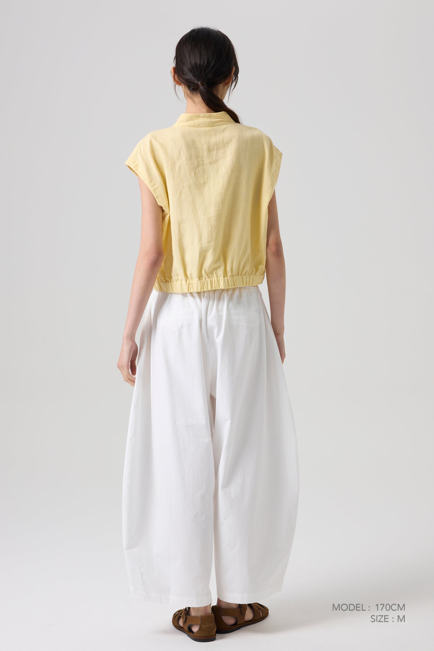 Front Button Vest - Canary
