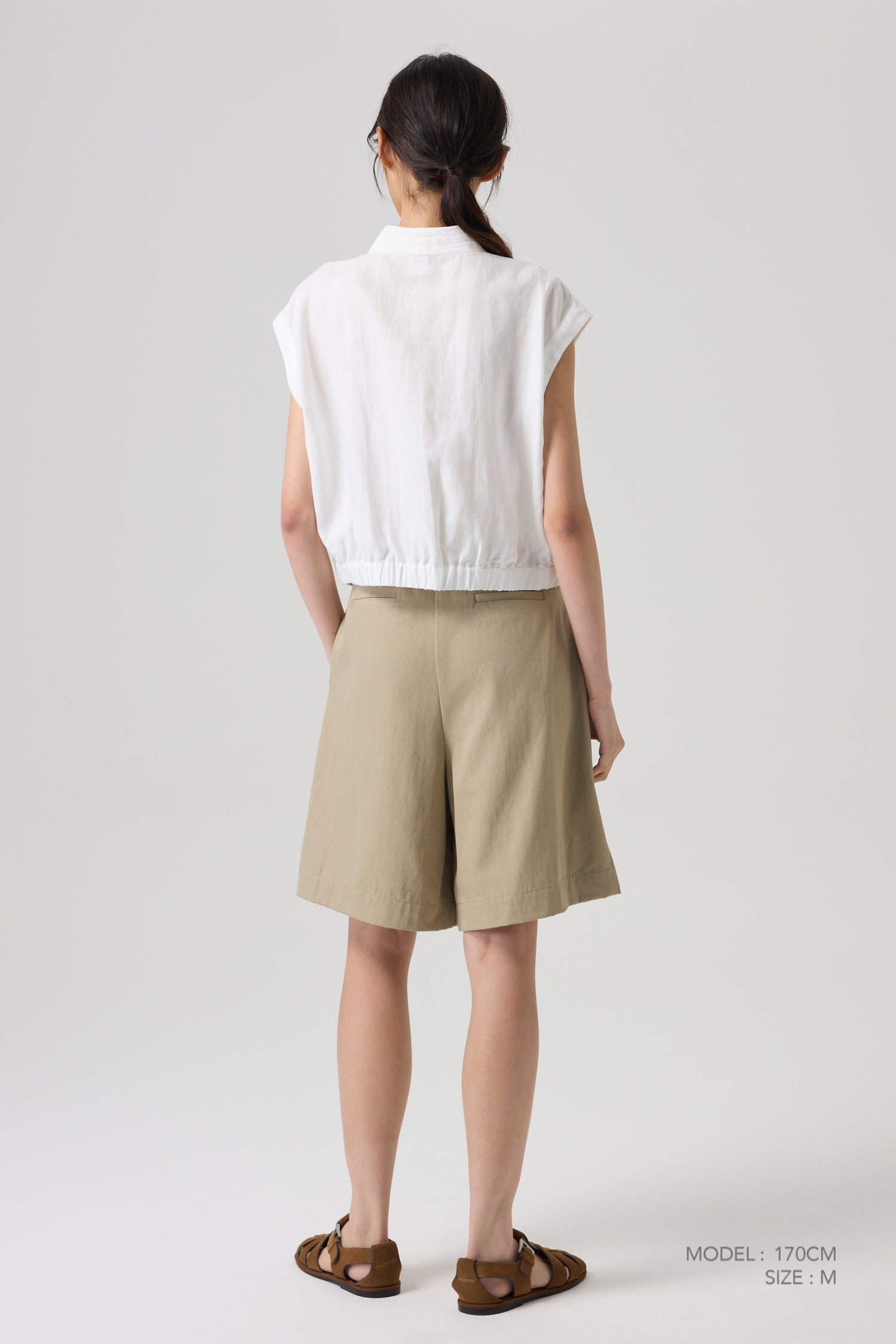 Front Button Vest - Cream