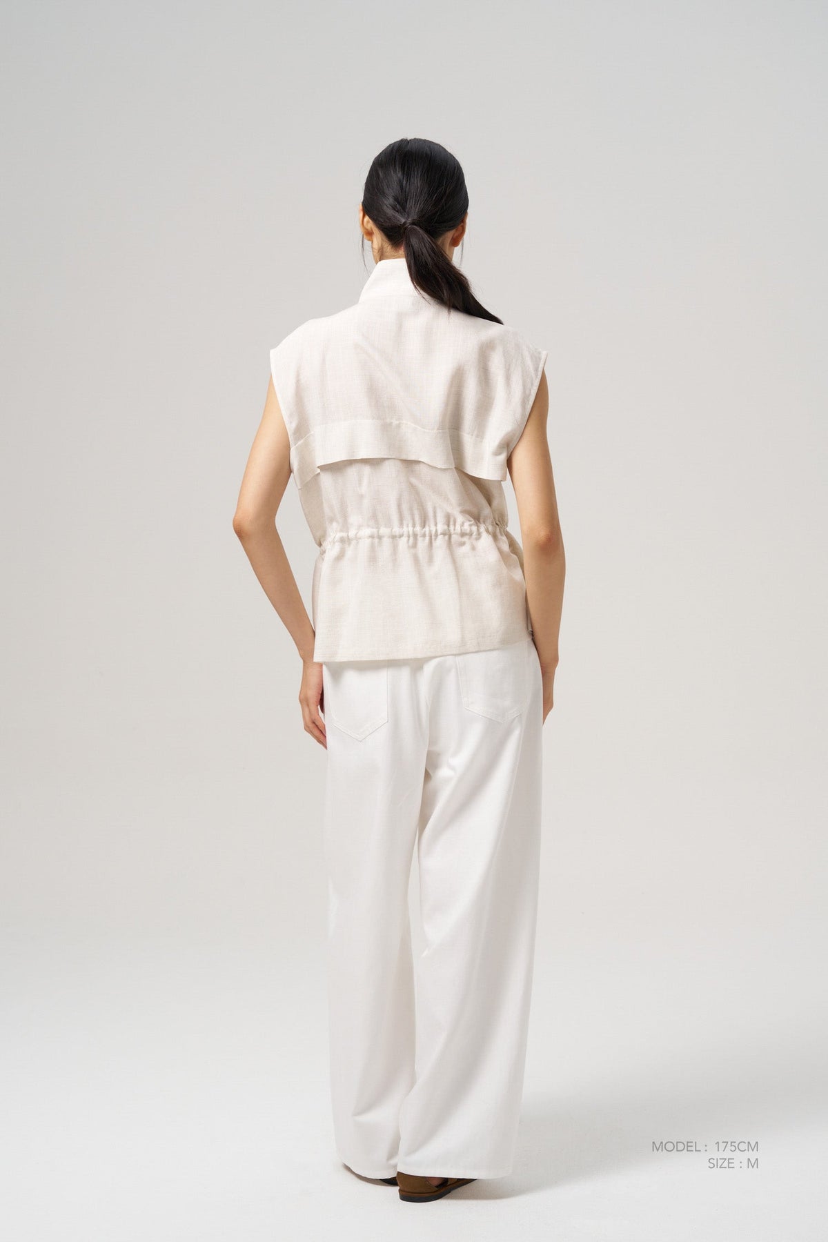 Patch Pocket Vest - Ecru