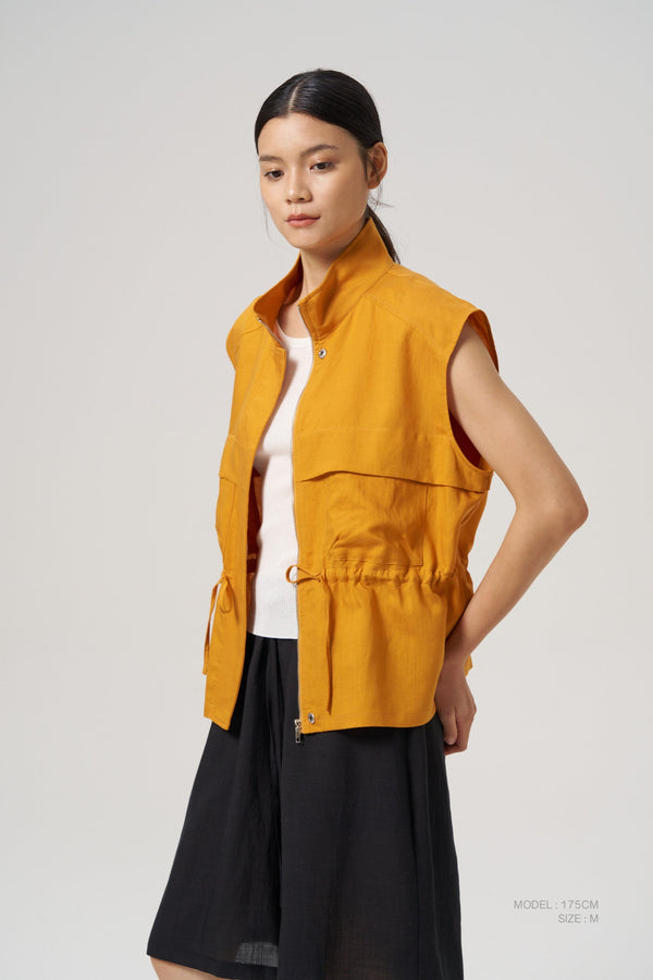 Patch Pocket Vest - Pumpkin