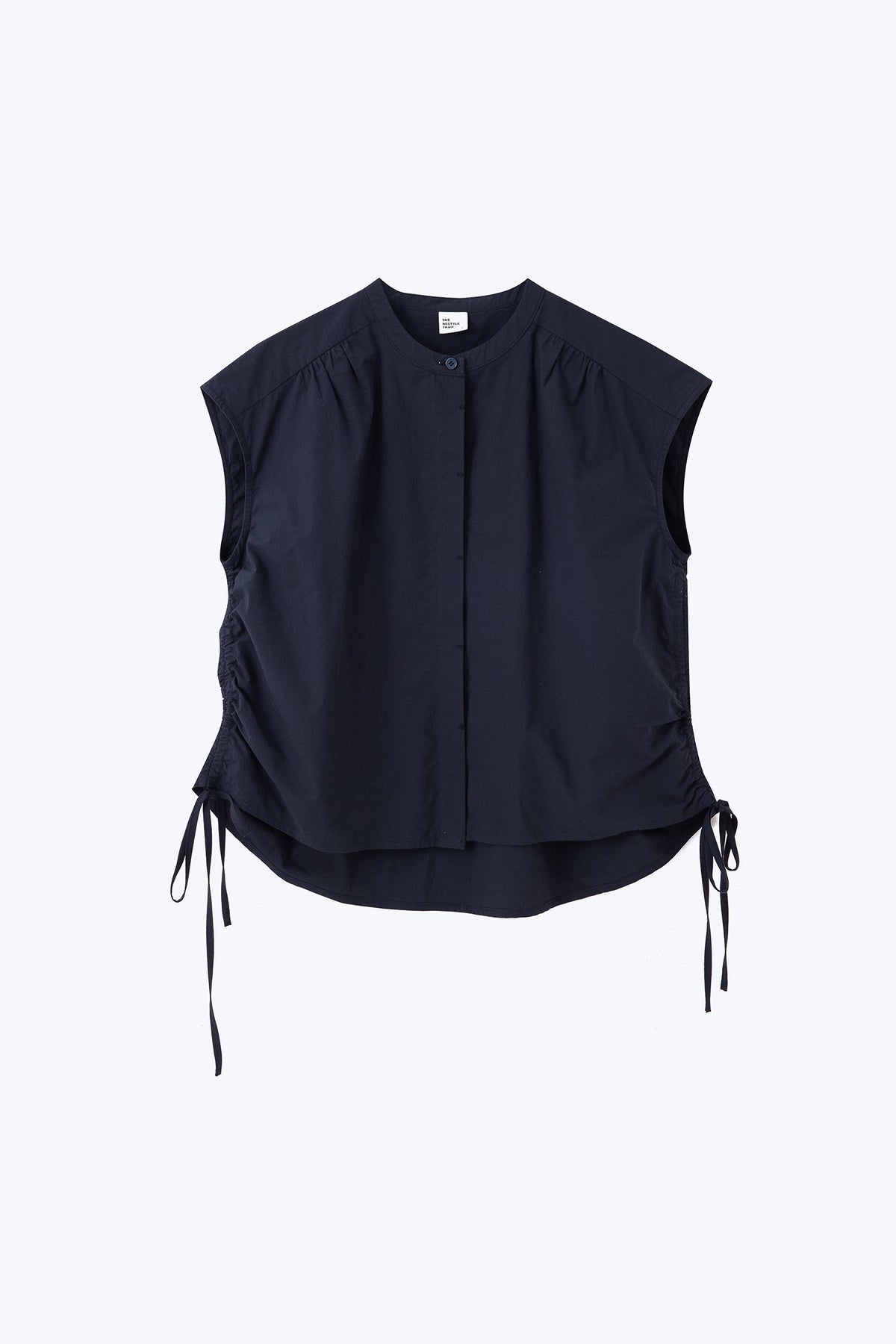 Drawstring Blouse - Navy