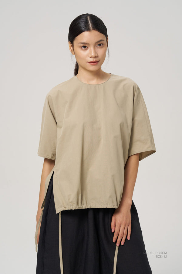 Front Zip Blouse - Sage