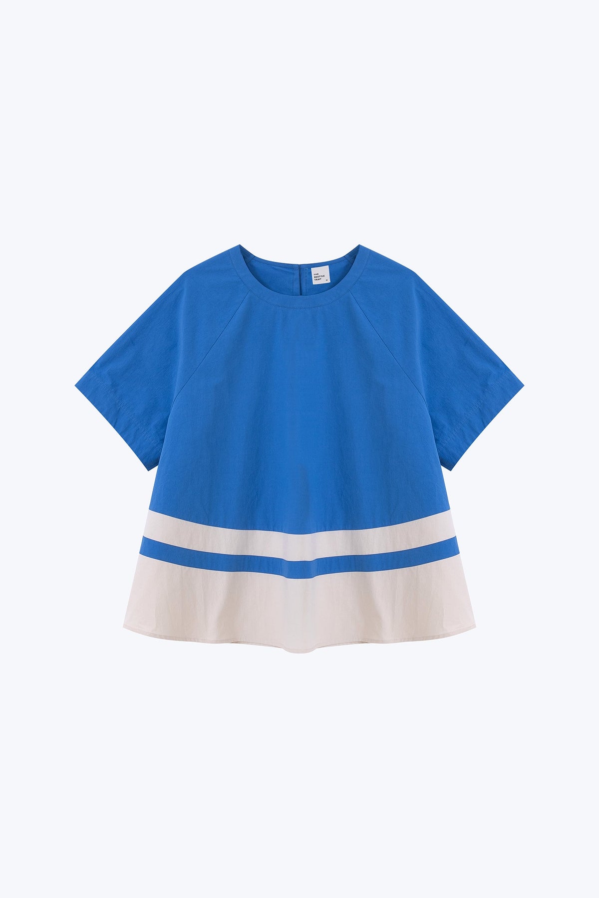 Raglan Colourblock Blouse - Cobalt