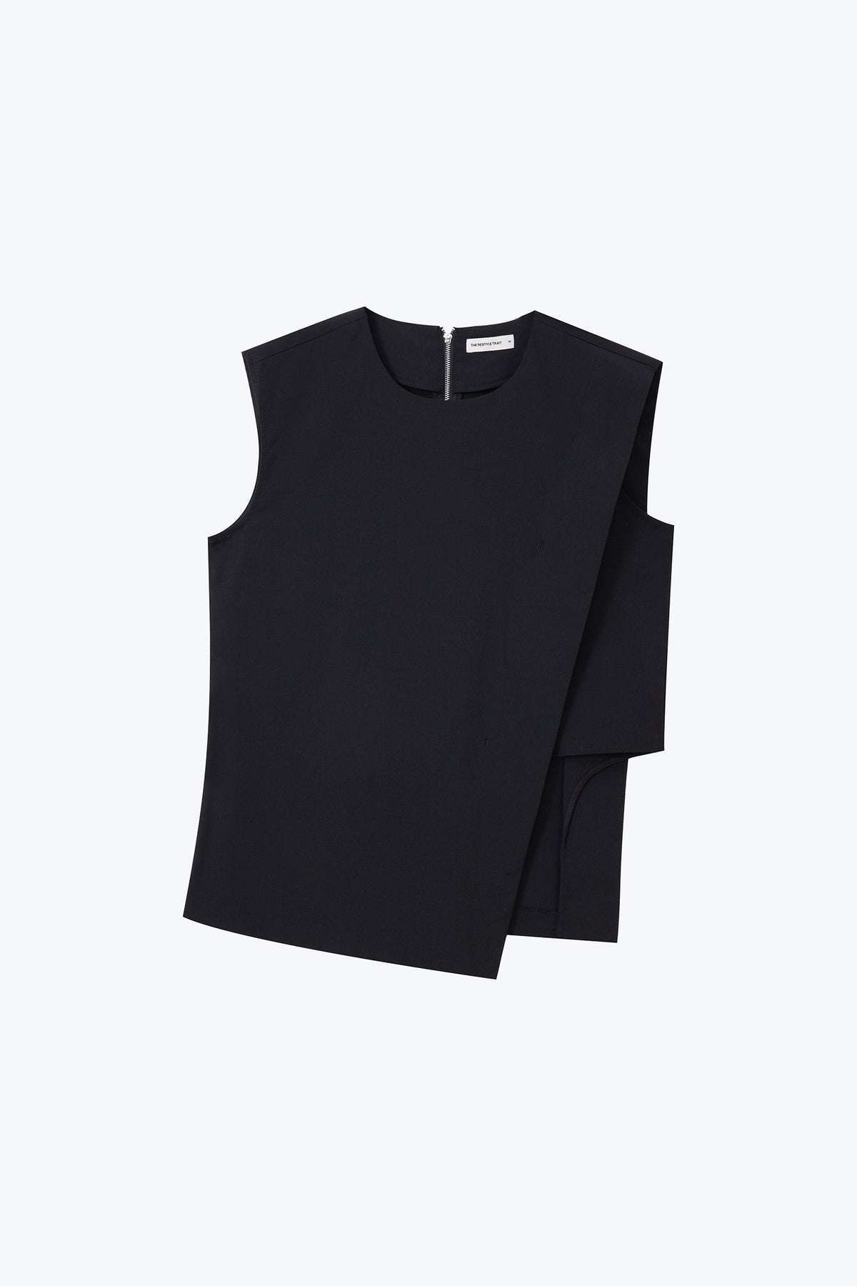 Layered Panel Blouse - Black