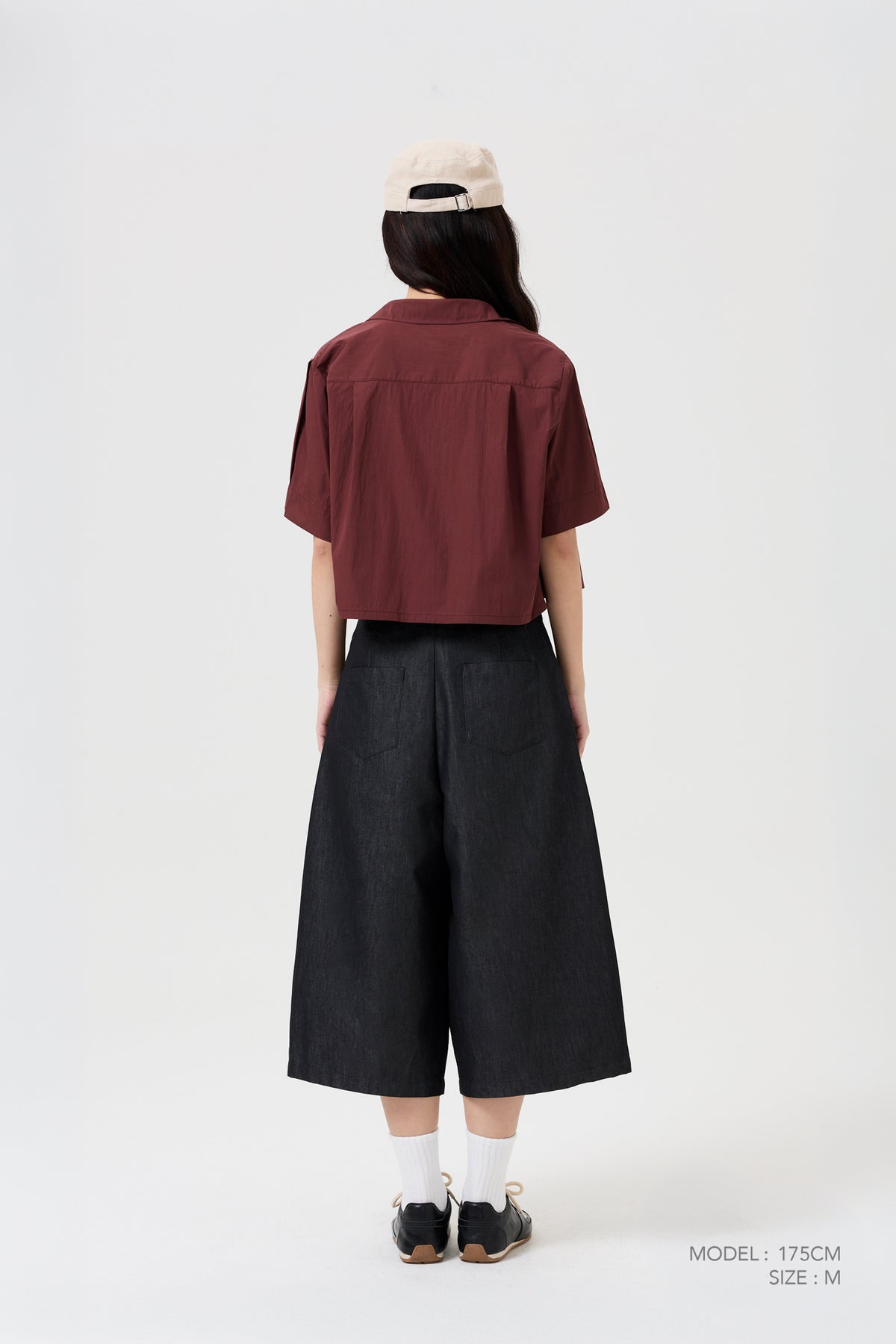 Patch Pocket Blouse - Burgundy