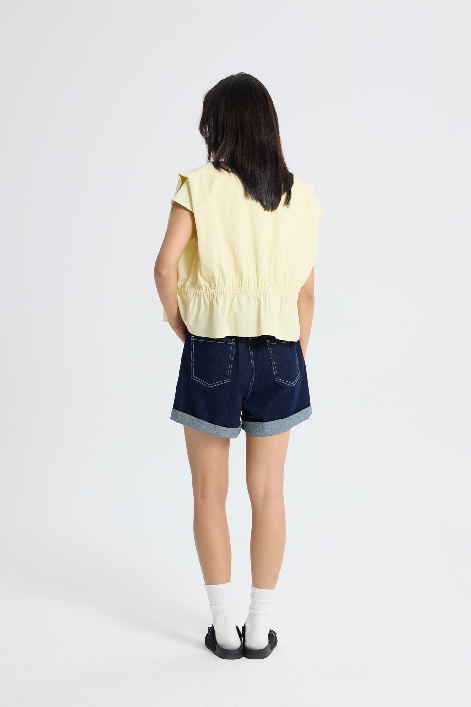 Drawcord Blouse - Butter