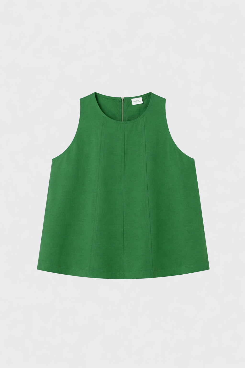 Sleeveless Panel Blouse - Moss