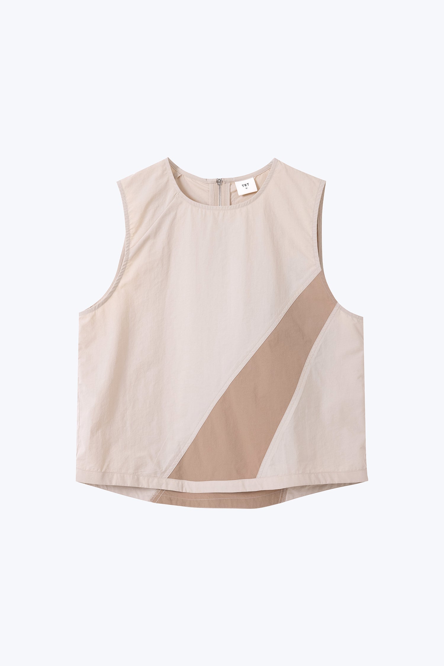 Sleeveless Panel Blouse - Sand