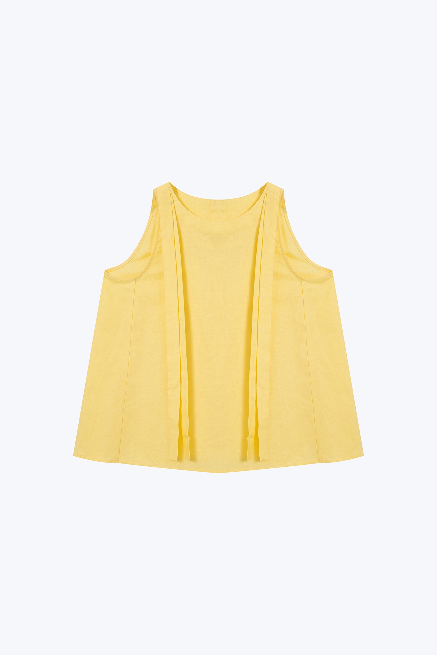 Striped Sleeveless Blouse - Canary