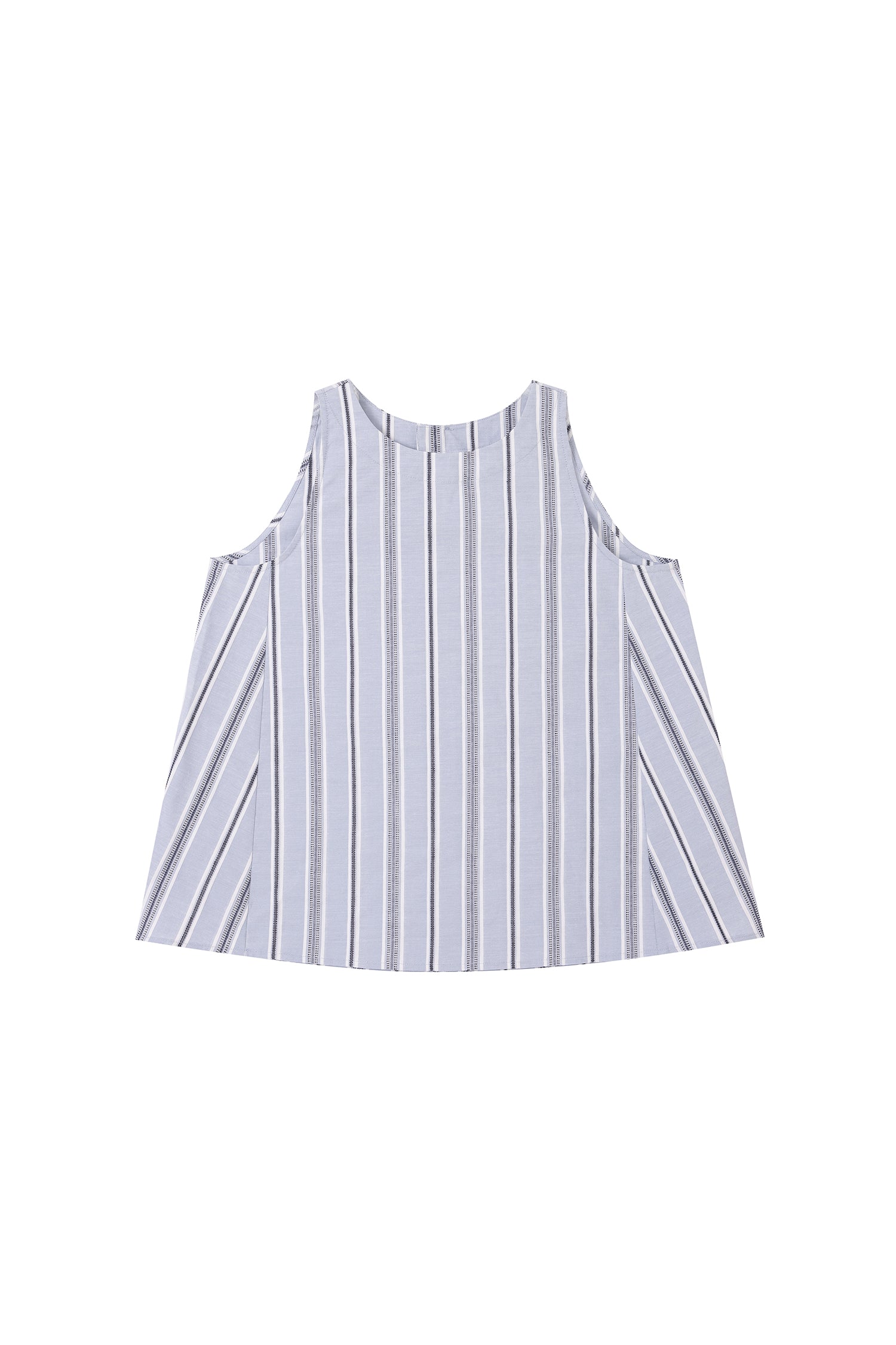Striped Sleeveless Blouse - Stripes Blue