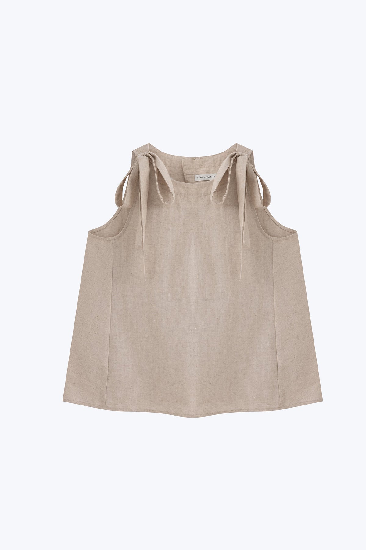 Striped Sleeveless Blouse - Ecru