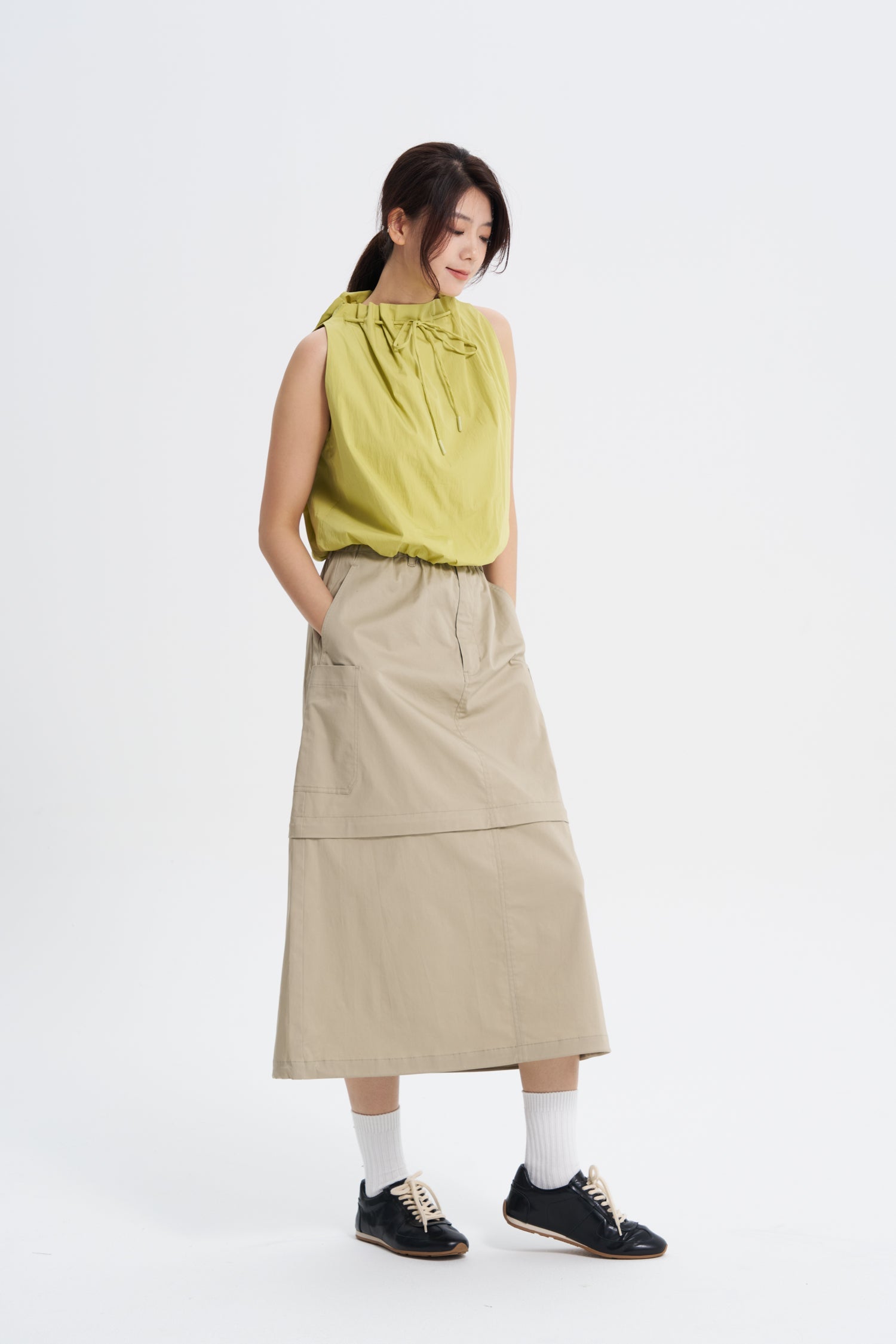 Bow Cloud Blouse - Lime