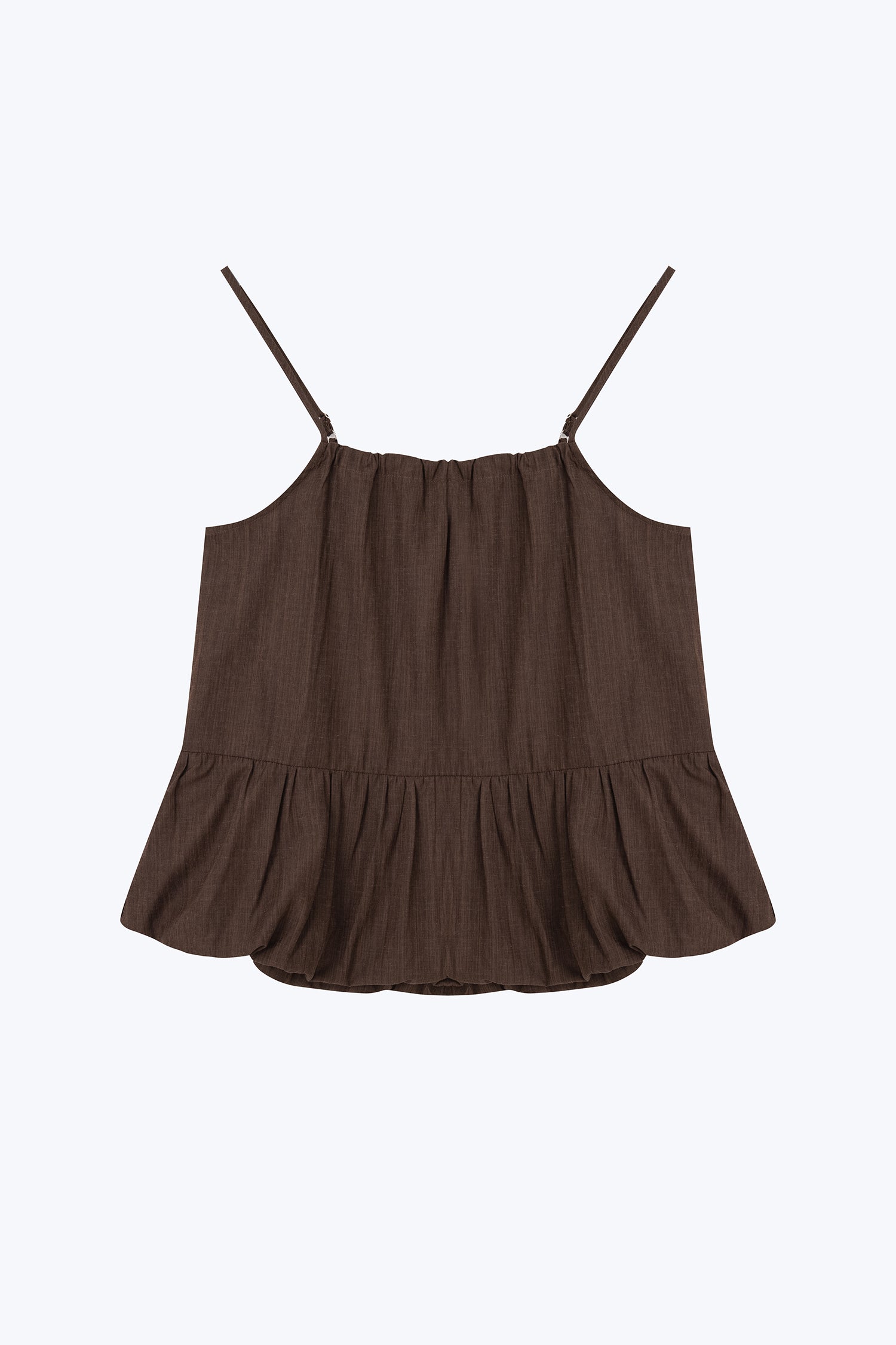 Cloud Hem Blouse - Brown