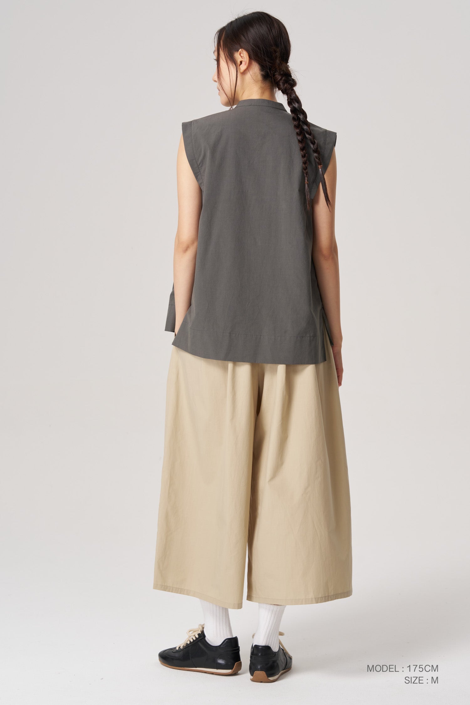 Shoulder Detail Blouse - Charcoal