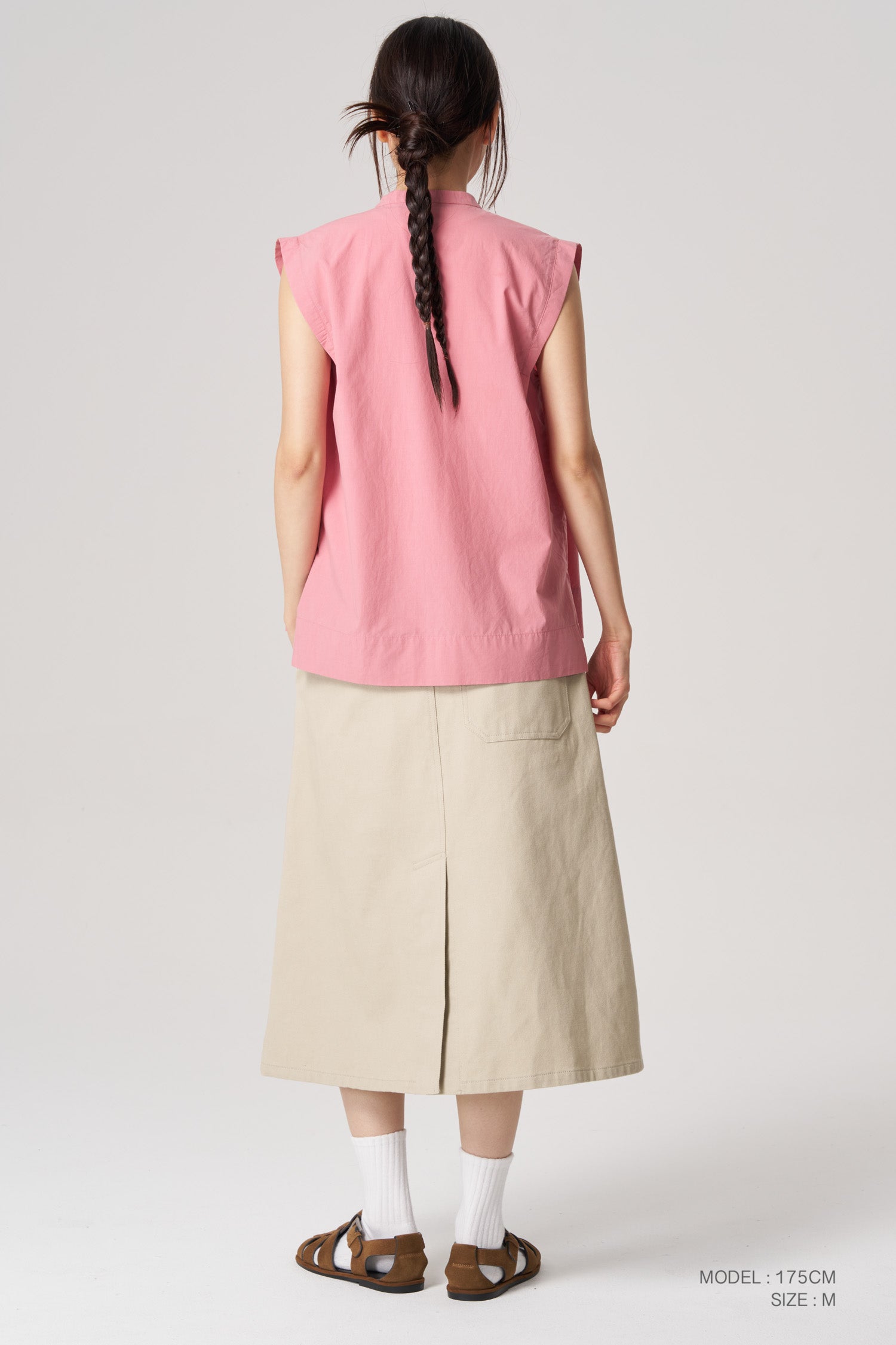 Shoulder Detail Blouse - Dusty Rose