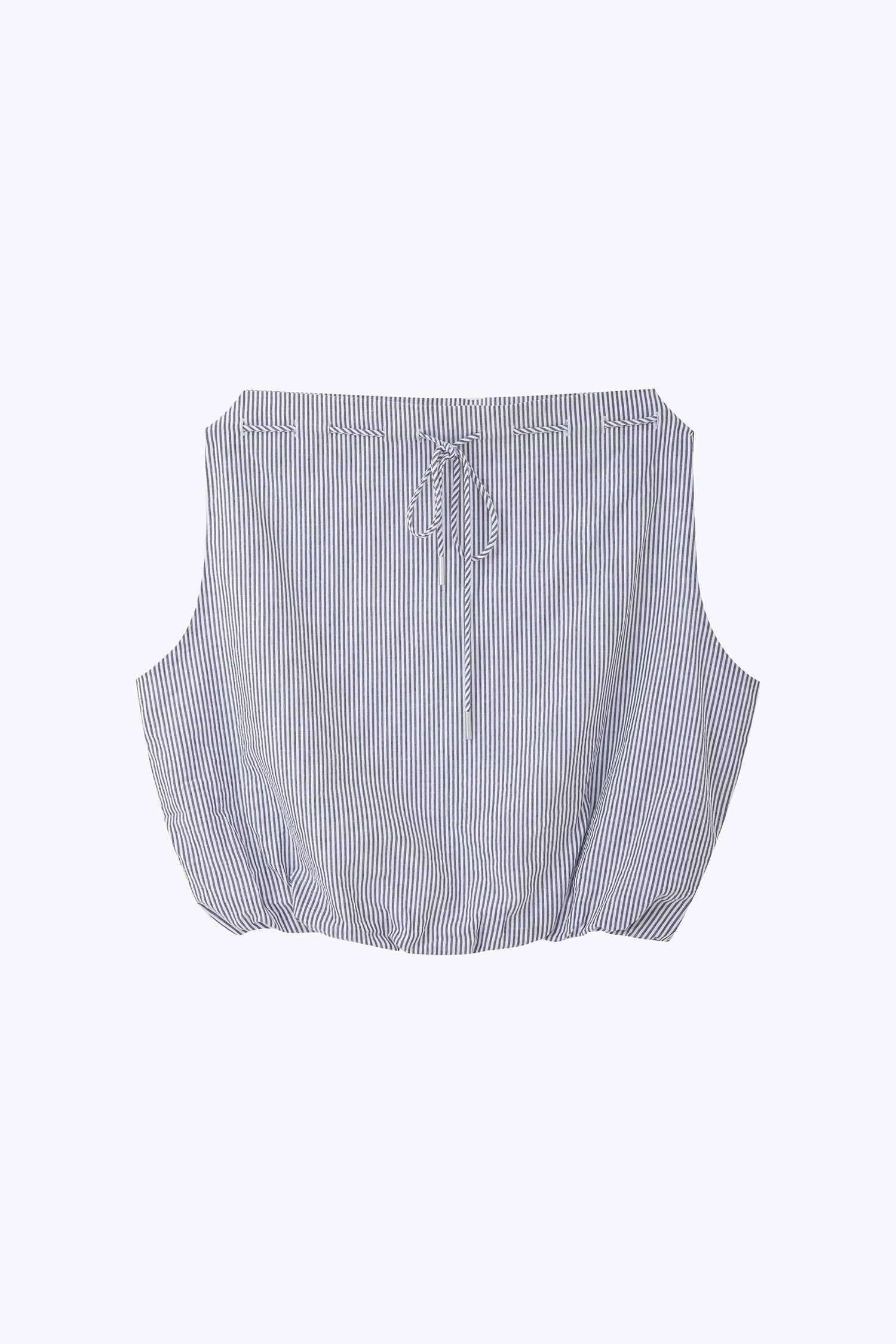 Striped Bow Cloud Blouse - Stripes Black