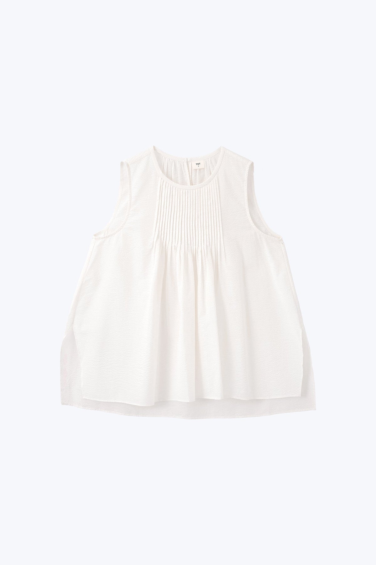 Pintuck Collar Blouse - Cream