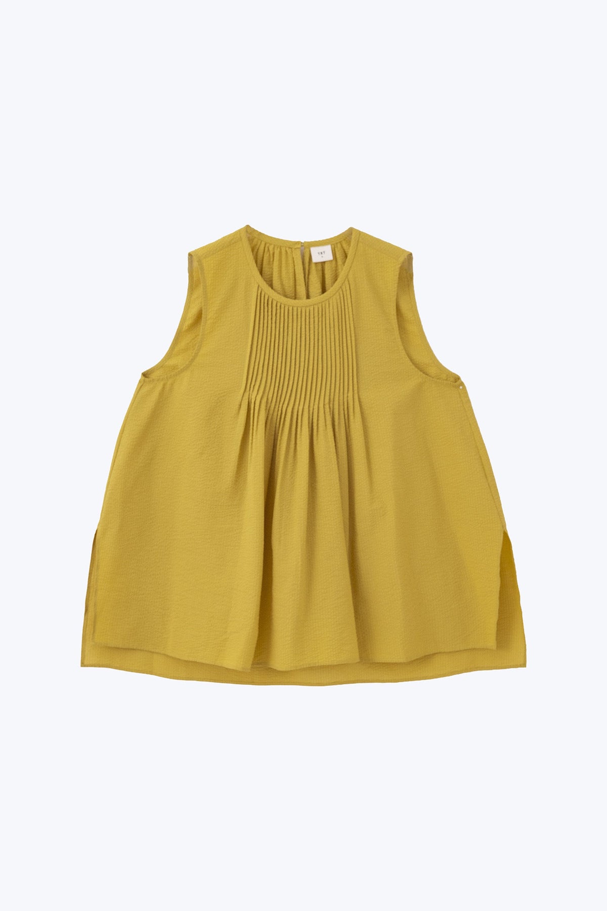 Pintuck Collar Blouse - Lime