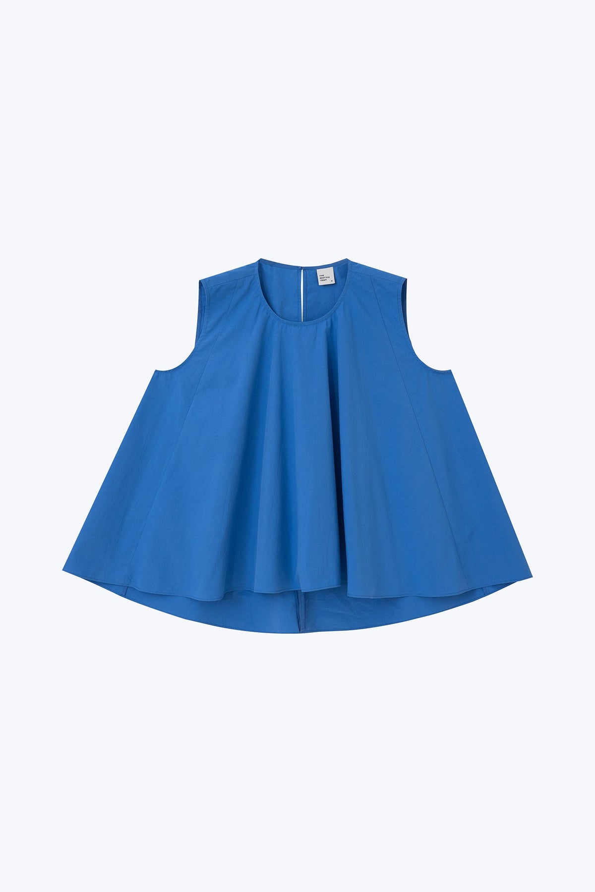 Sleeveless Drape Blouse - Cobalt