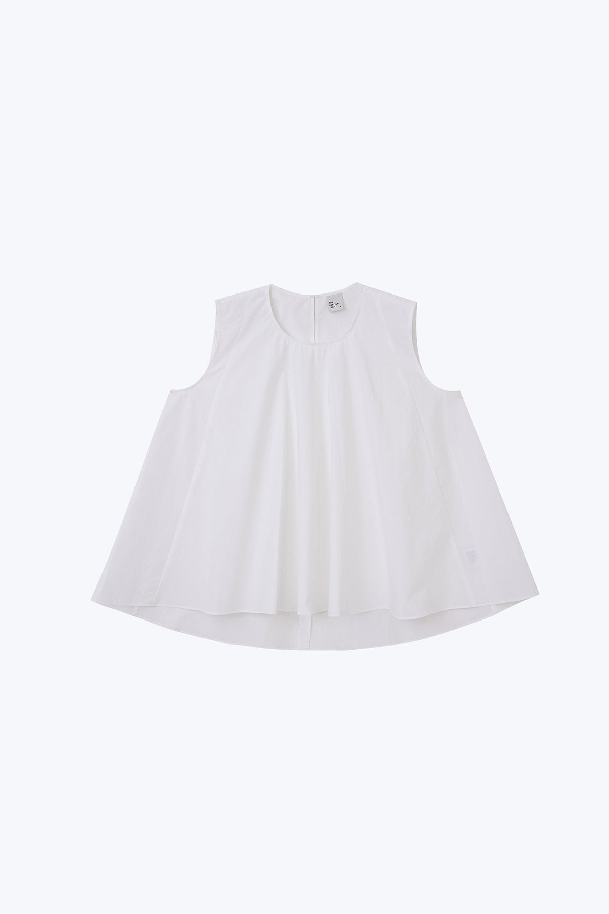 Sleeveless Drape Blouse - Cream