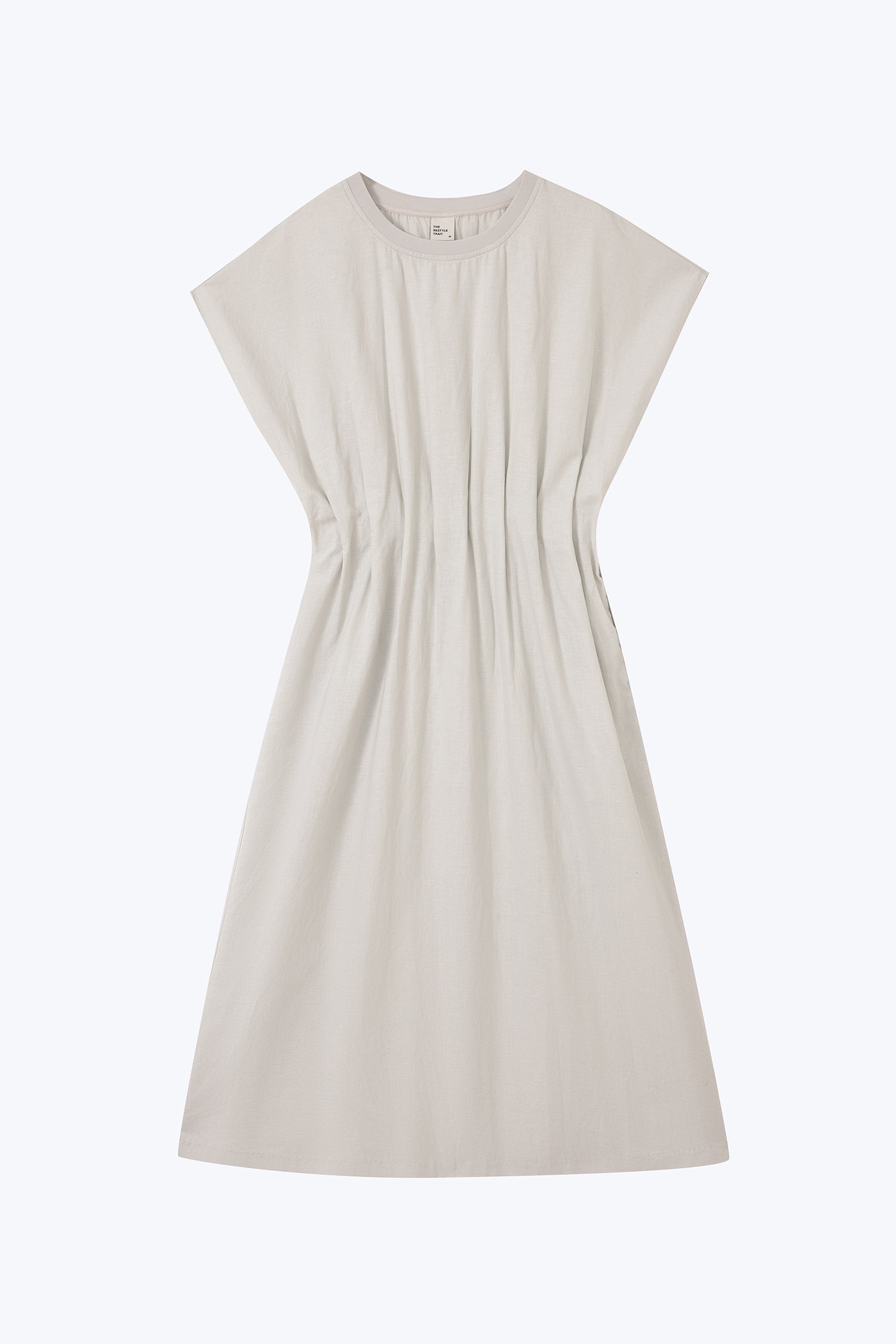 Pleated Waist Dress - Stone