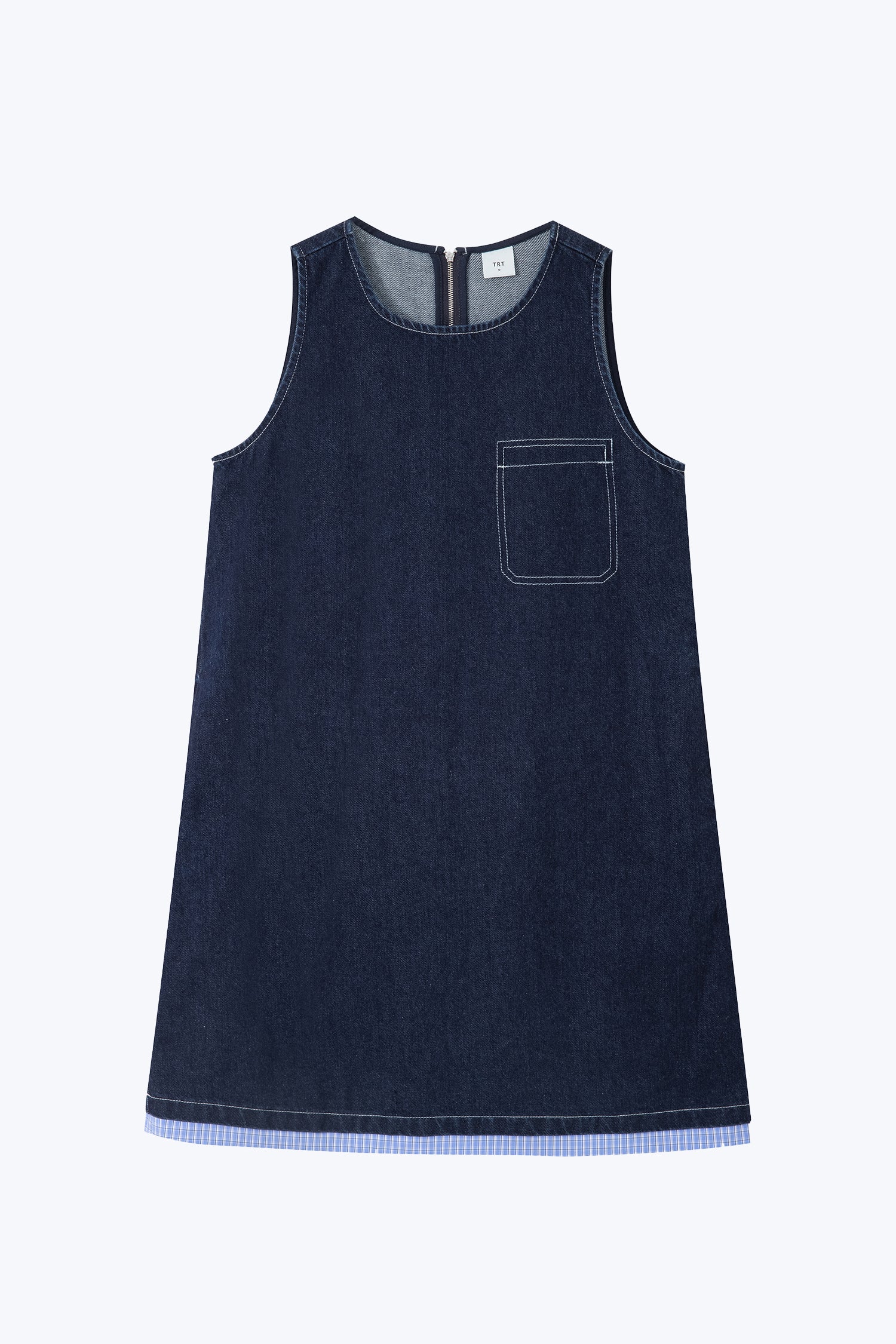 Denim Sleeveless Dress - Dark Denim