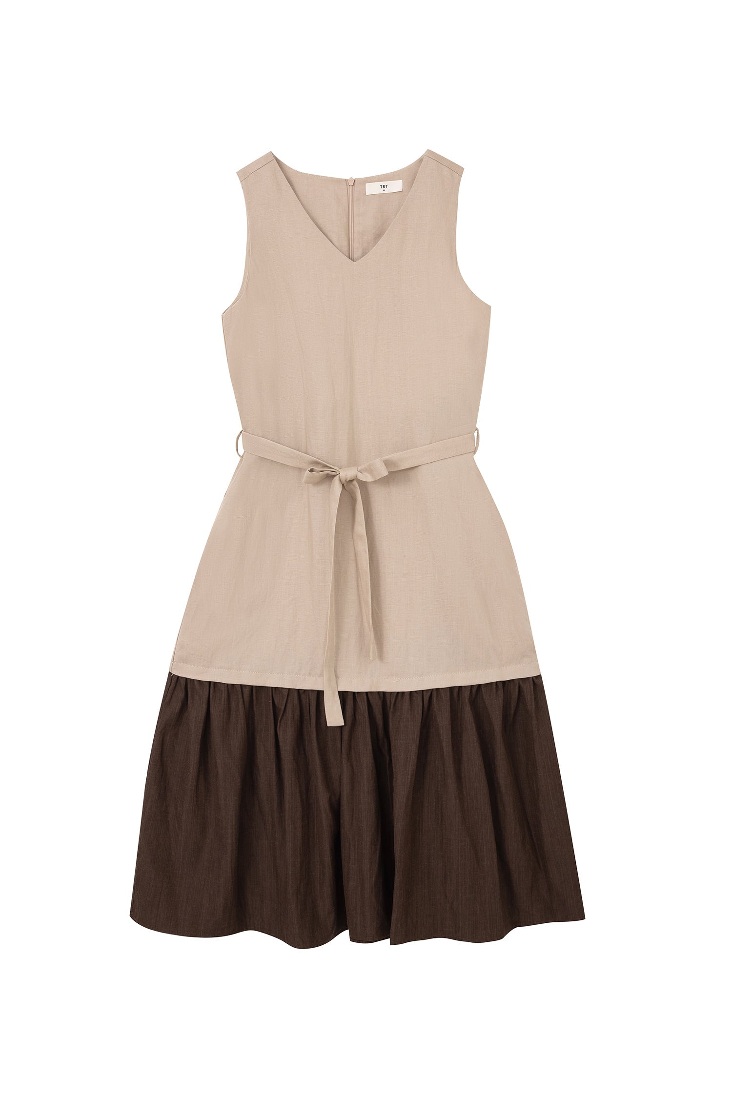 Ruffled Hem Dress - Sand