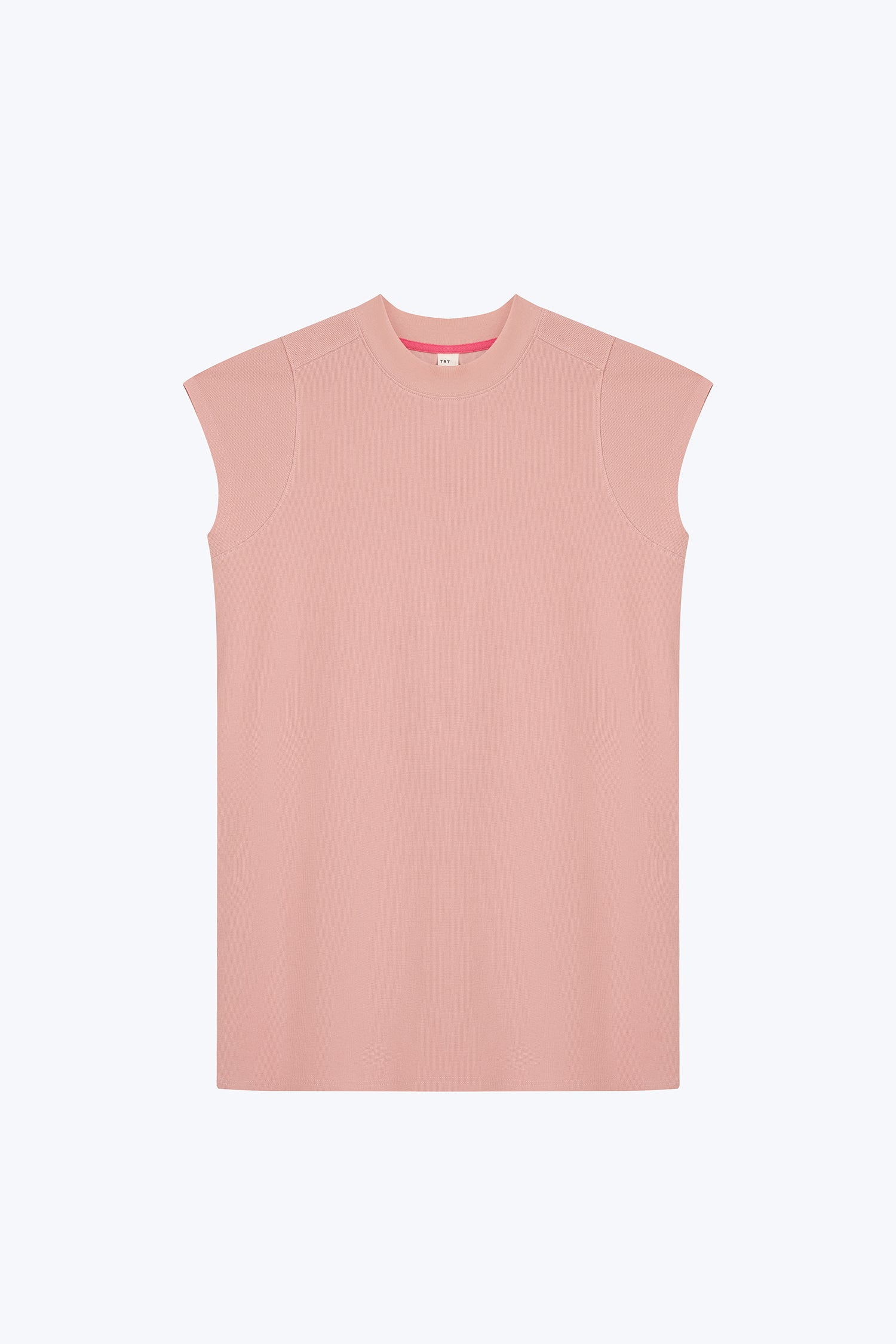 Ribbed Collar Dress - Blush