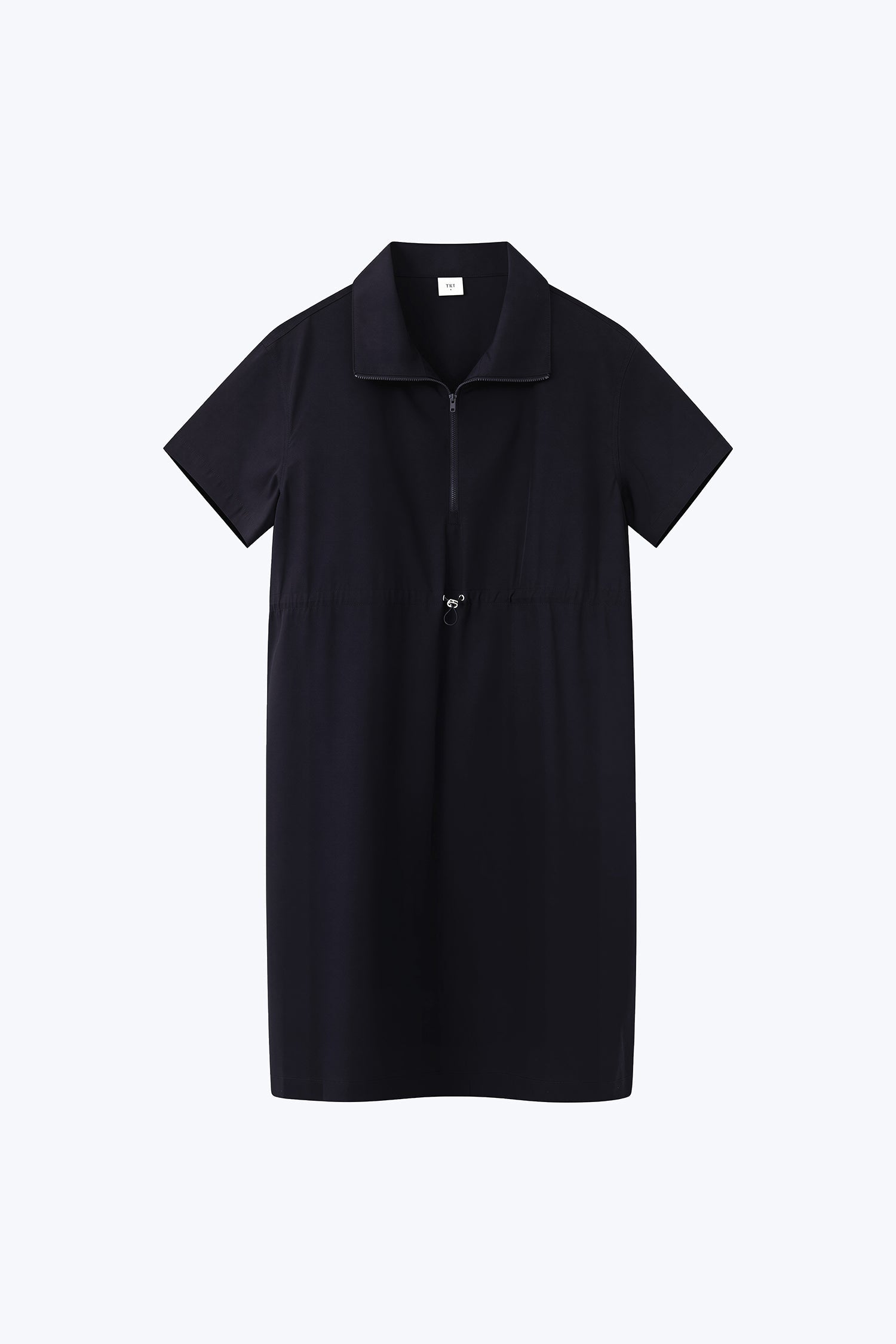 Drawcord Dress - Navy