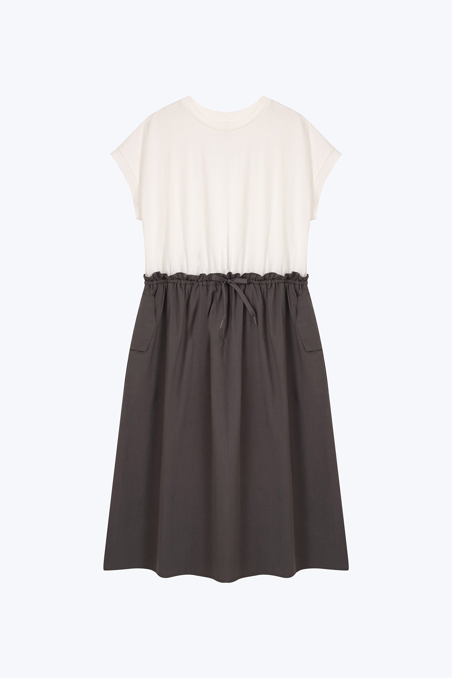 Draw Waist Dress - Charcoal