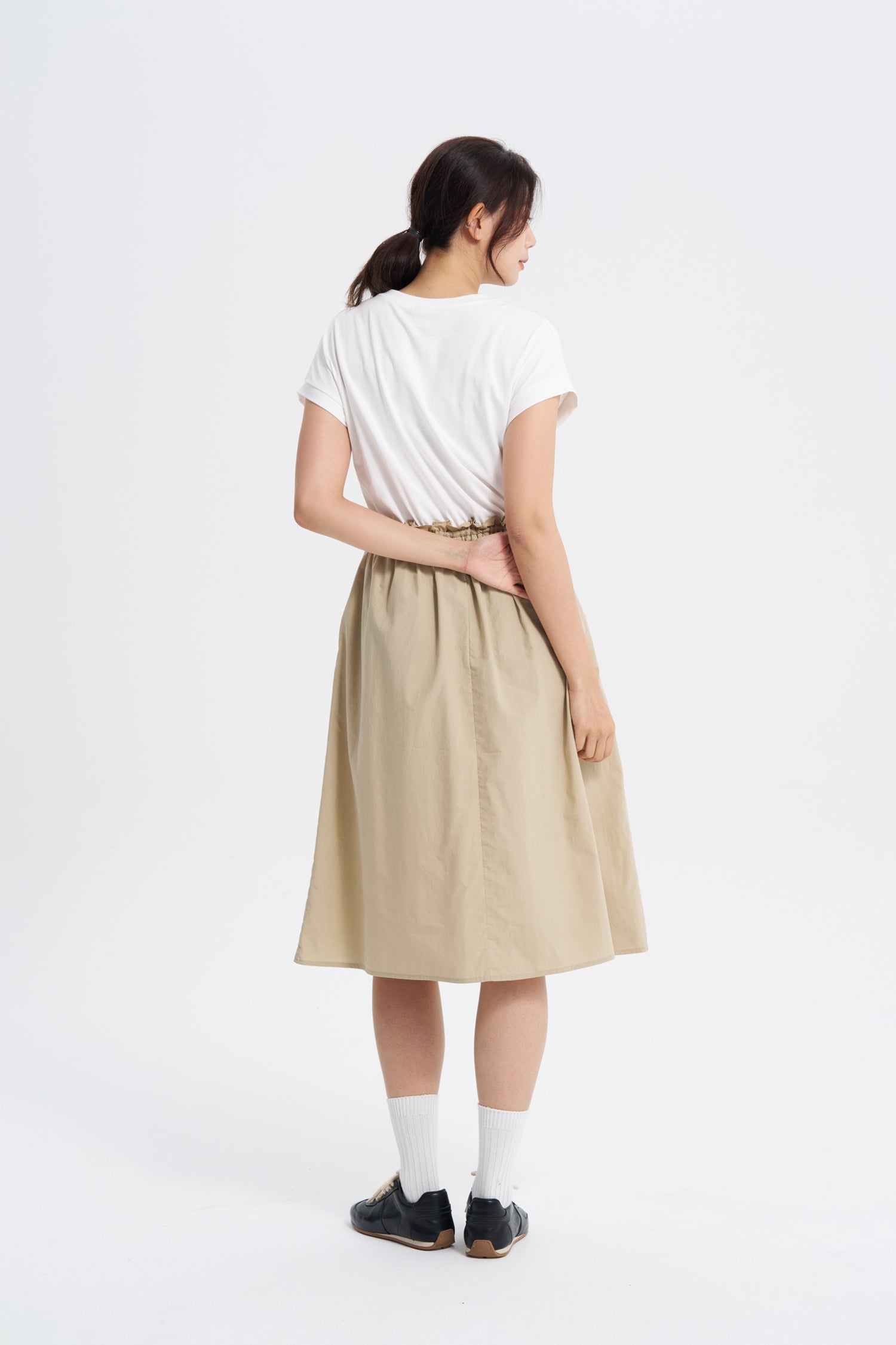 Draw Waist Dress - Khaki