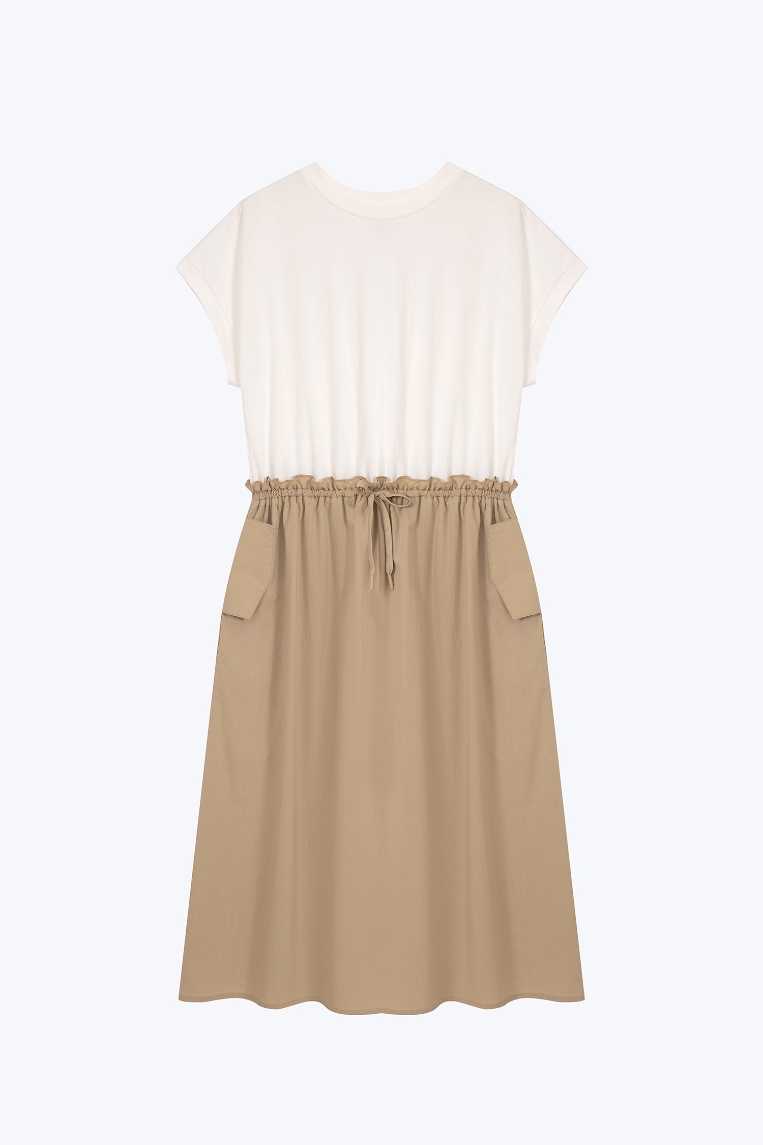 Draw Waist Dress - Khaki