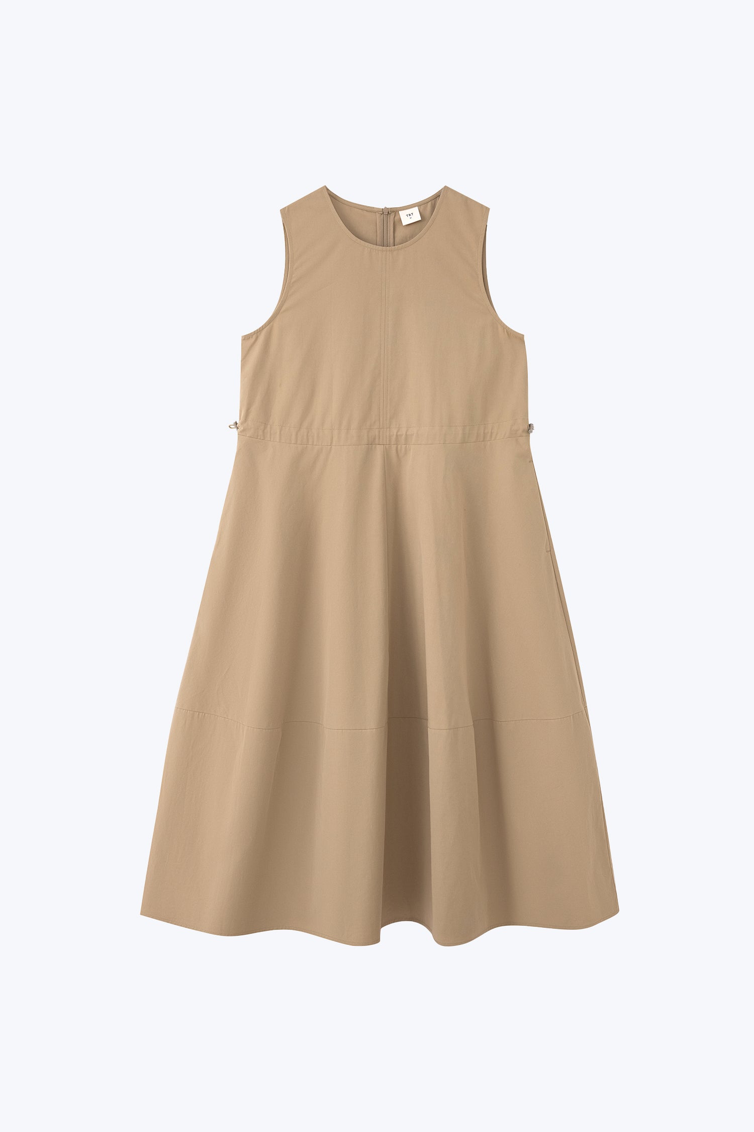 Drawcord Balloon Dress - Khaki