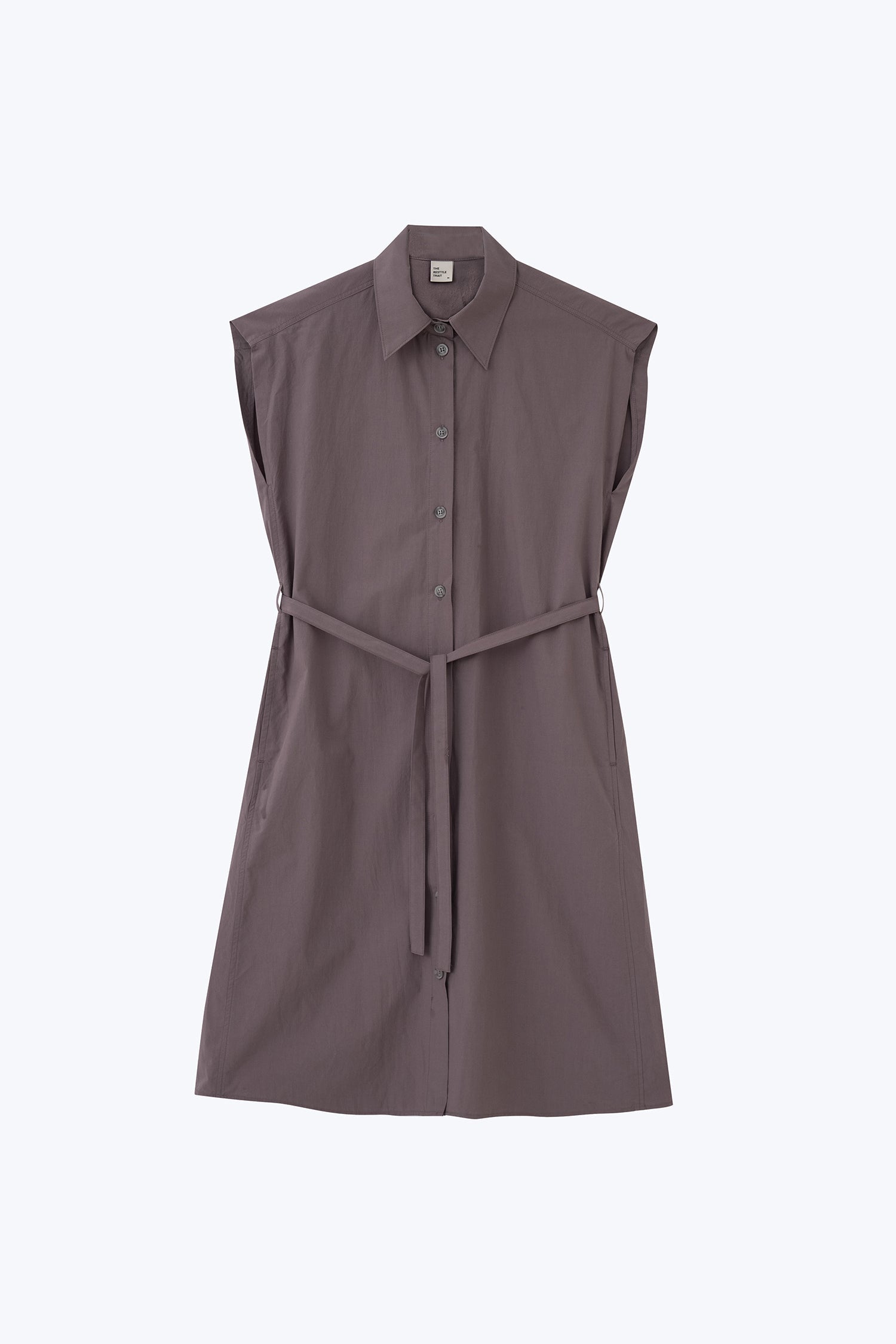 Button Front Dress - Charcoal