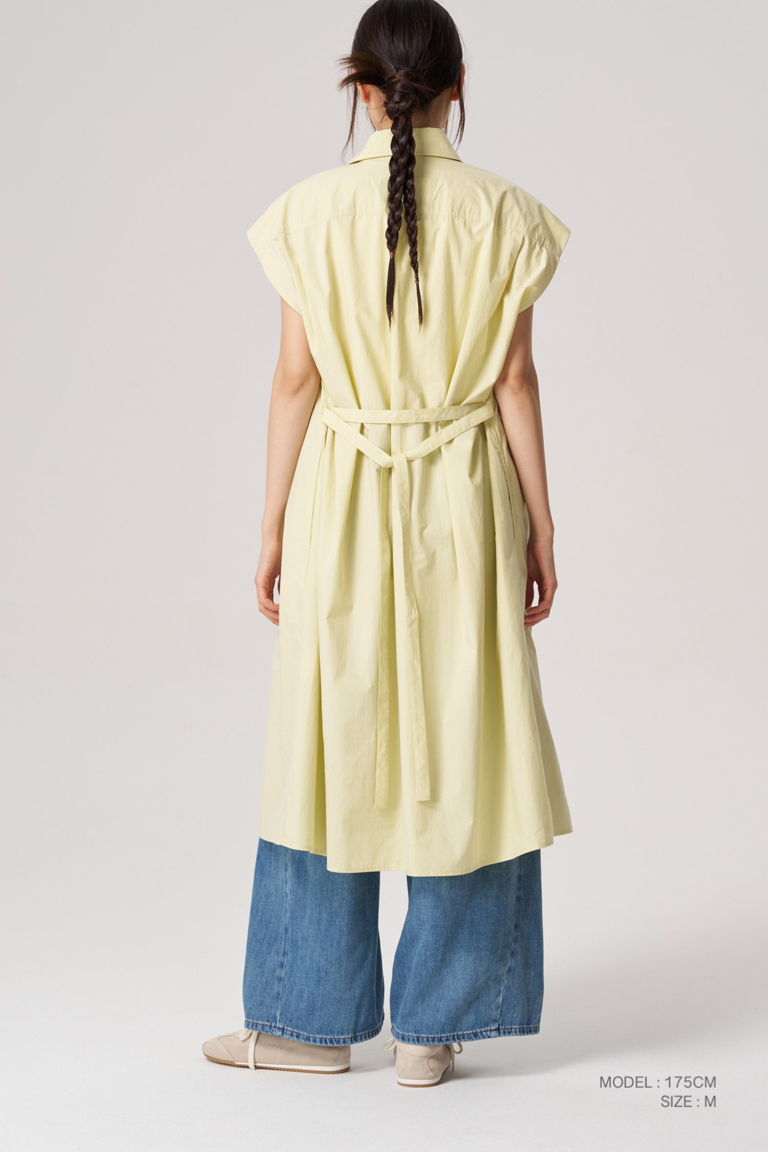 Button Front Dress - Pale Yellow
