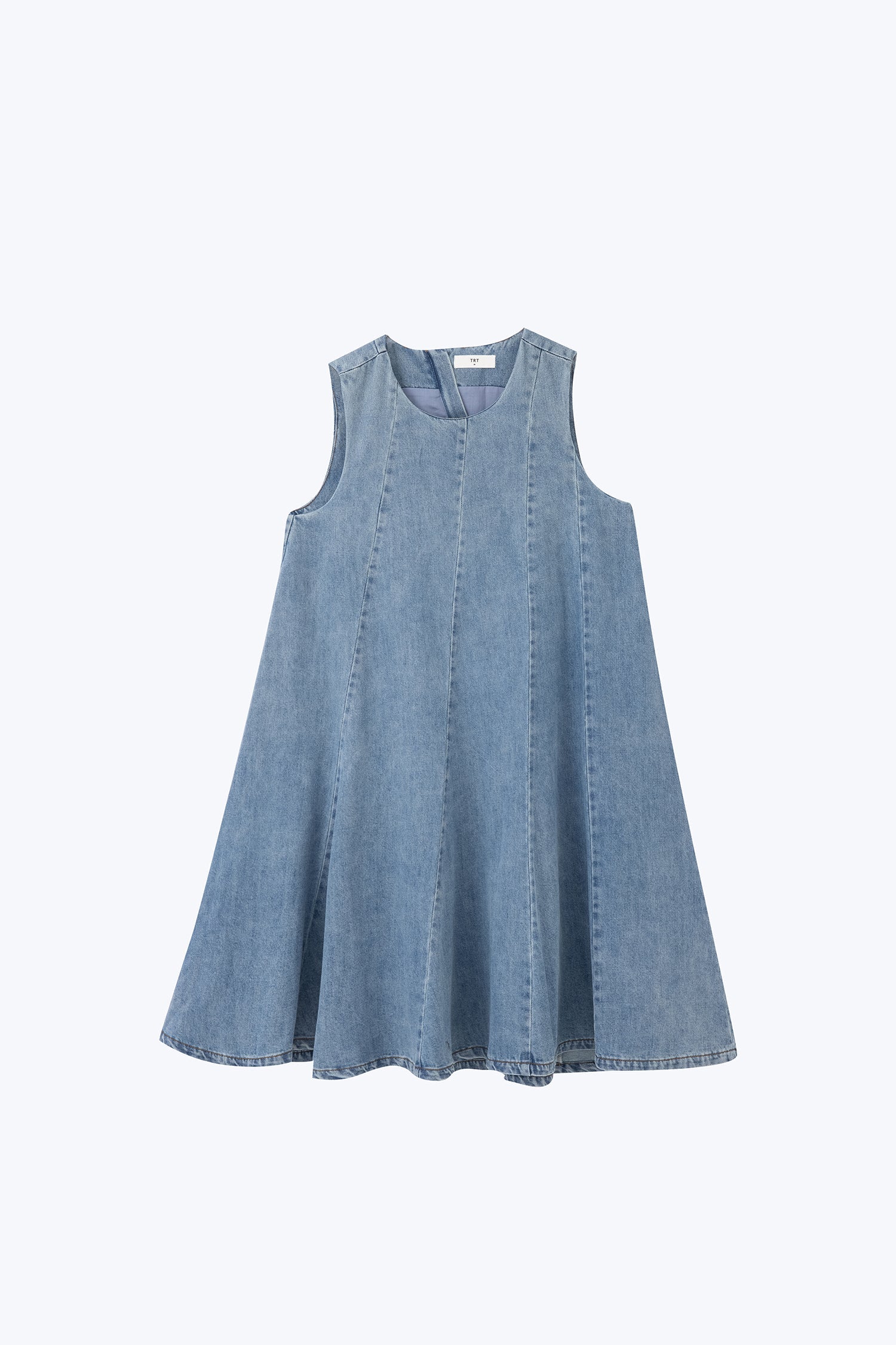 Slant Panel Dress - Denim