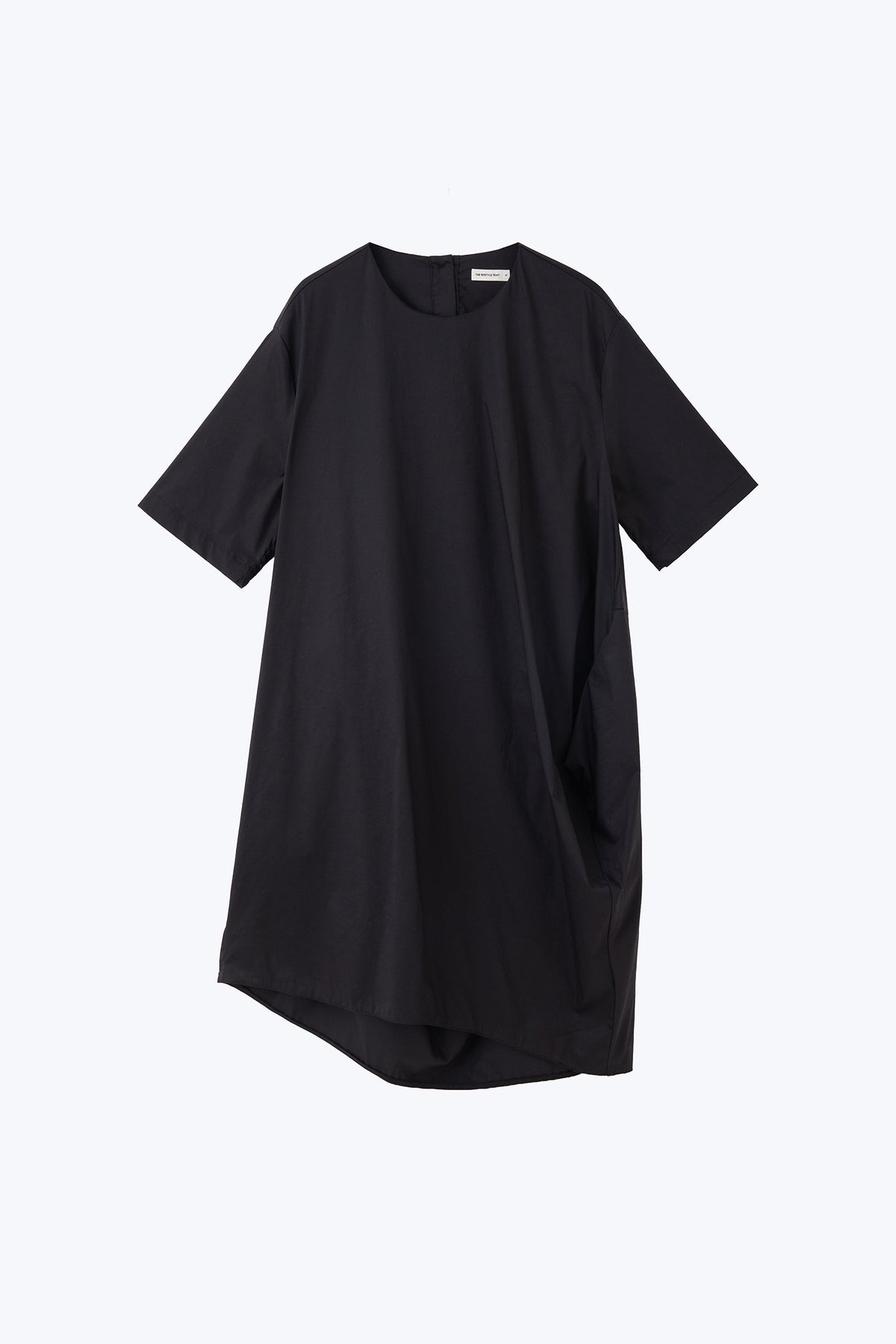 Asymmetric Drape Dress - Black