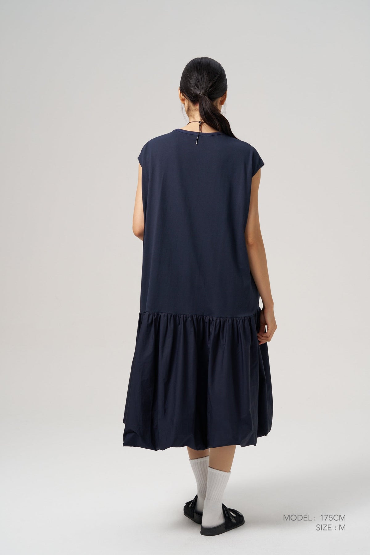 Cloud Hem Dress - Navy