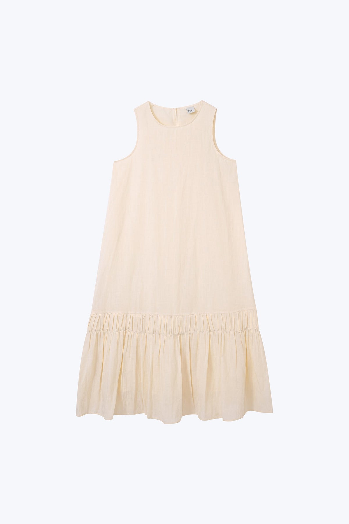 Ruffle Hem Dress - Beige