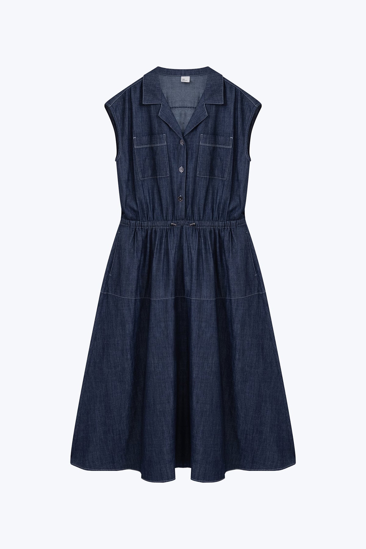 Drawcord Dress - Dark Denim