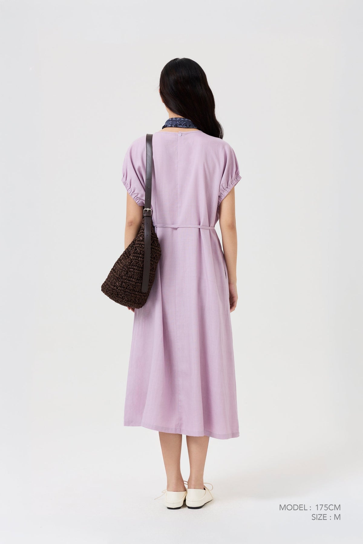 Elasticised Cuff Dress - Yam