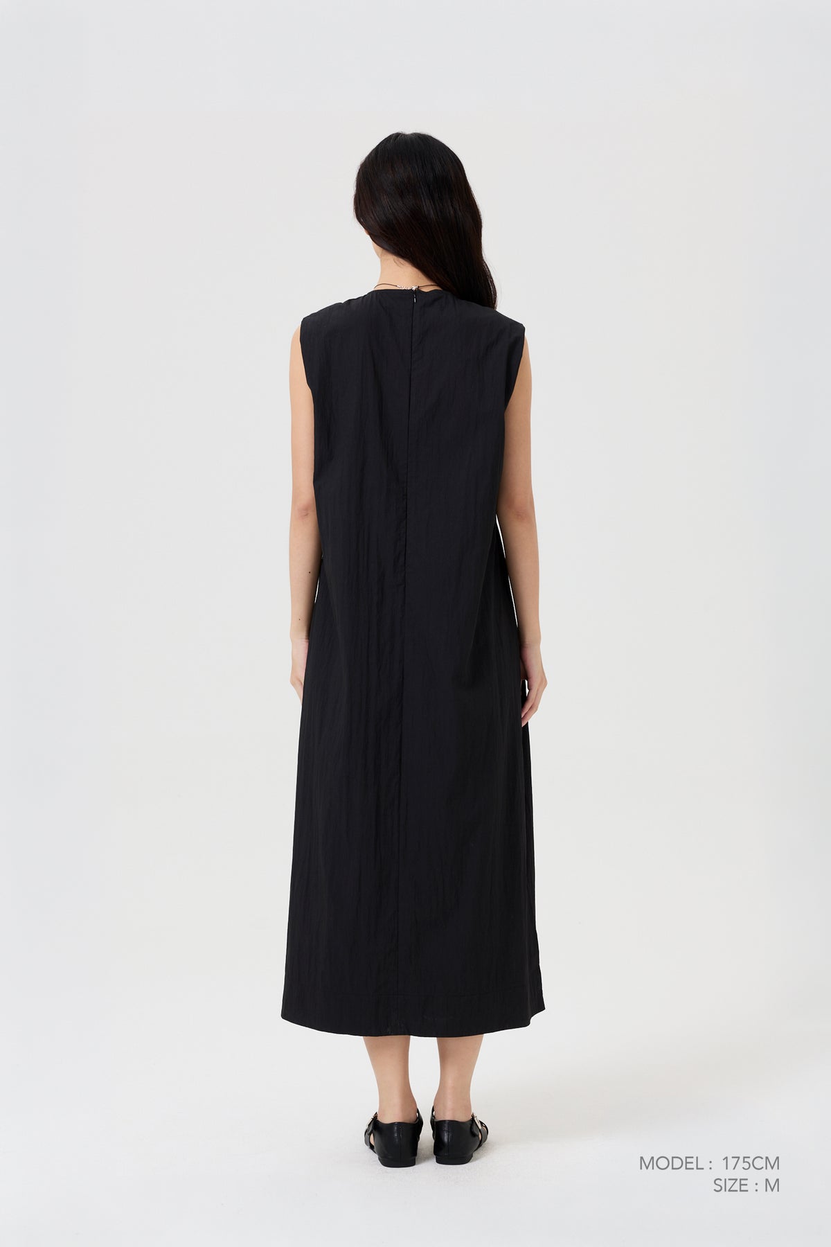 Sleeveless Tent Dress - Black
