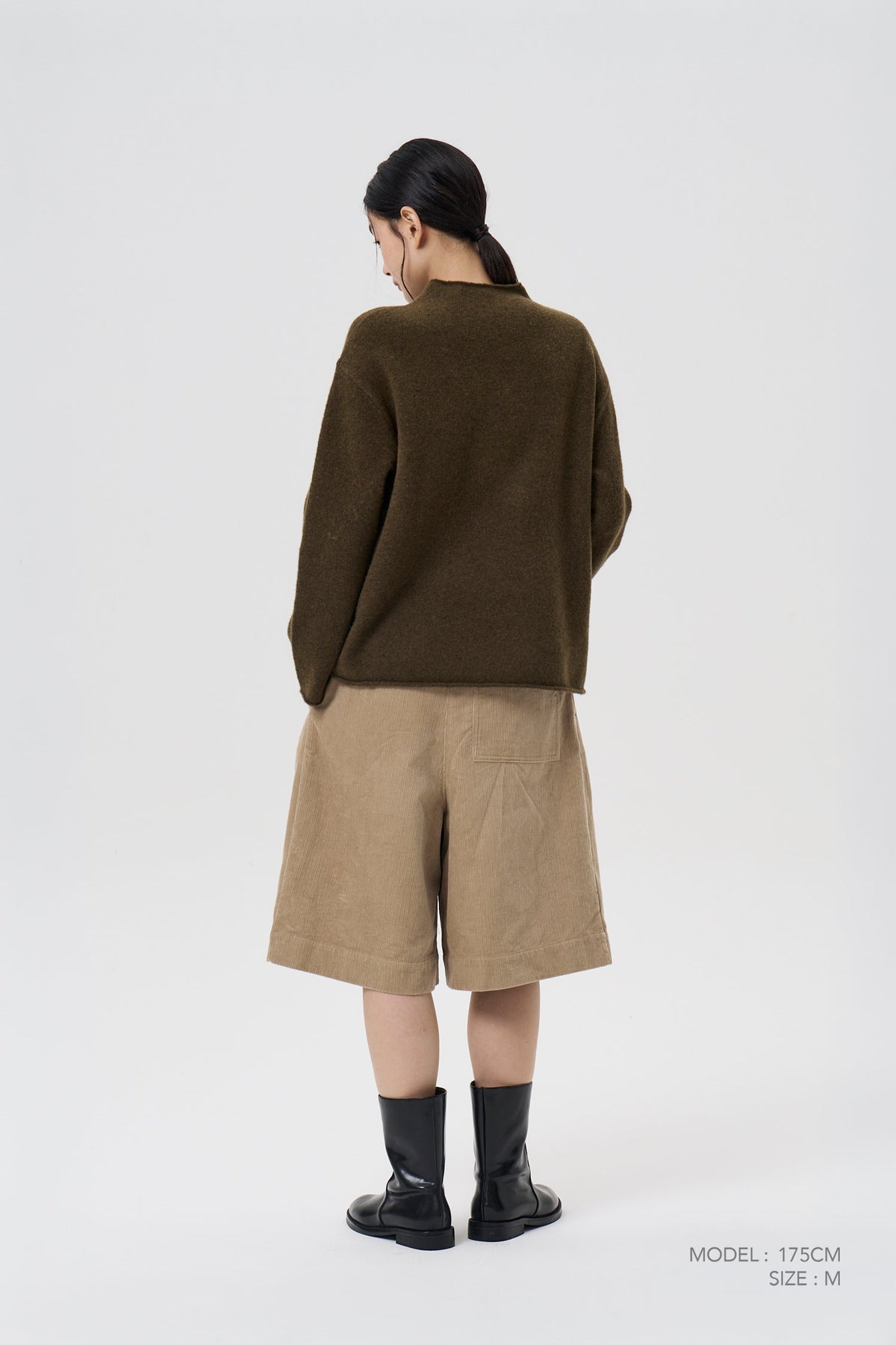 Funnel Neck Sweater - Army Green