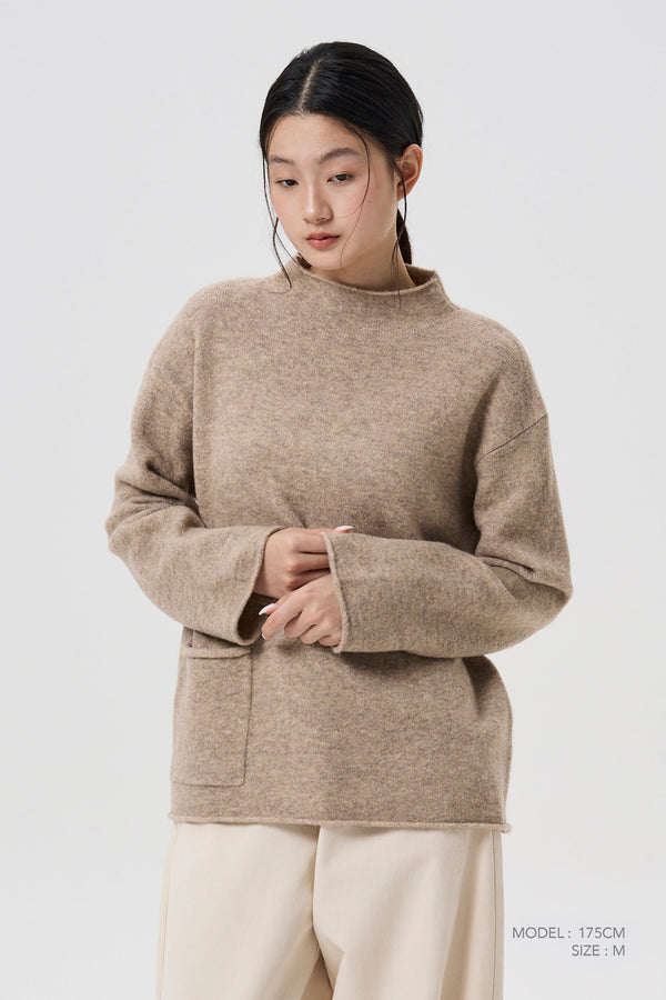 Funnel Neck Sweater - Ecru