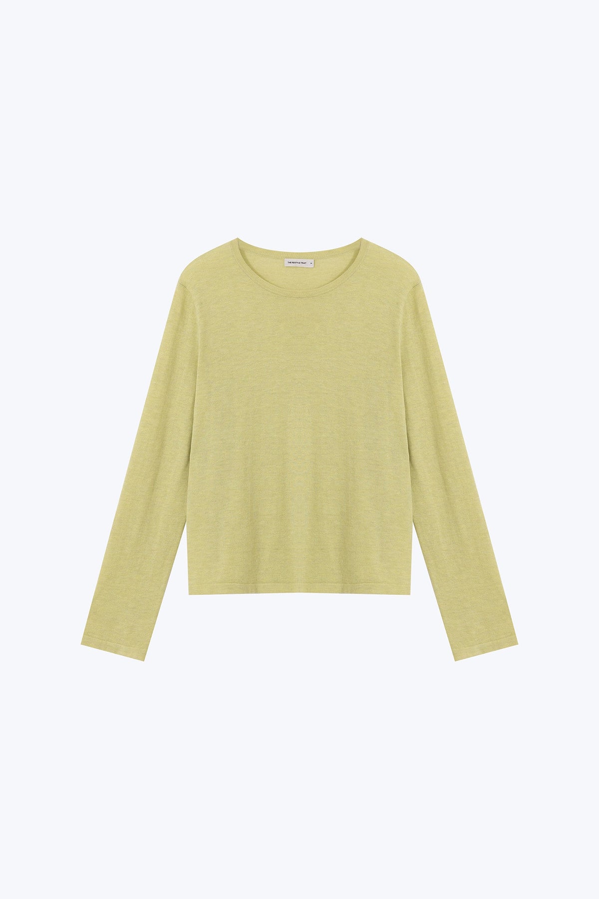 Knitted Long Sleeve Sweater - Bright Yellow