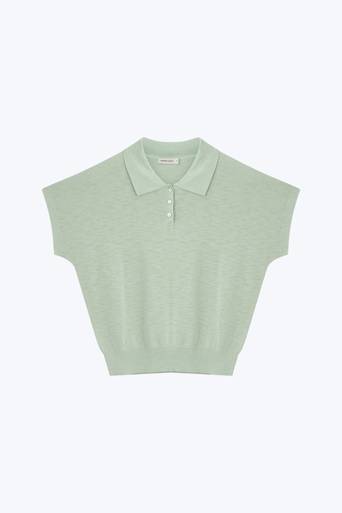 Knitted Polo Tee - Mint