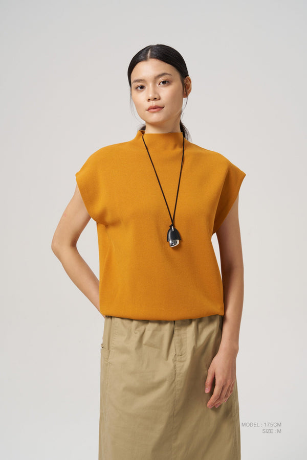 Knitted Cloud Top - Pumpkin