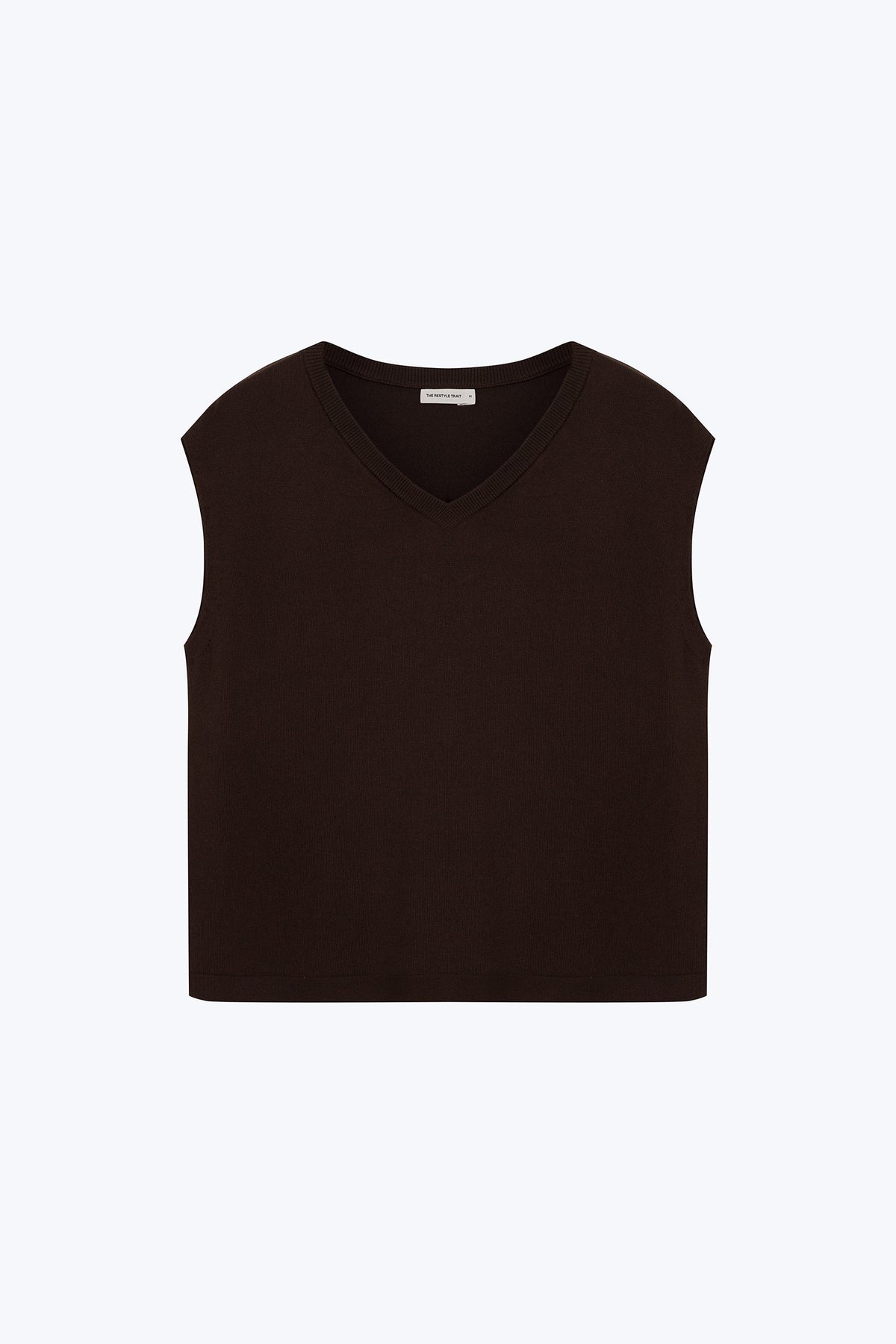 Knitted Vest - Cocoa